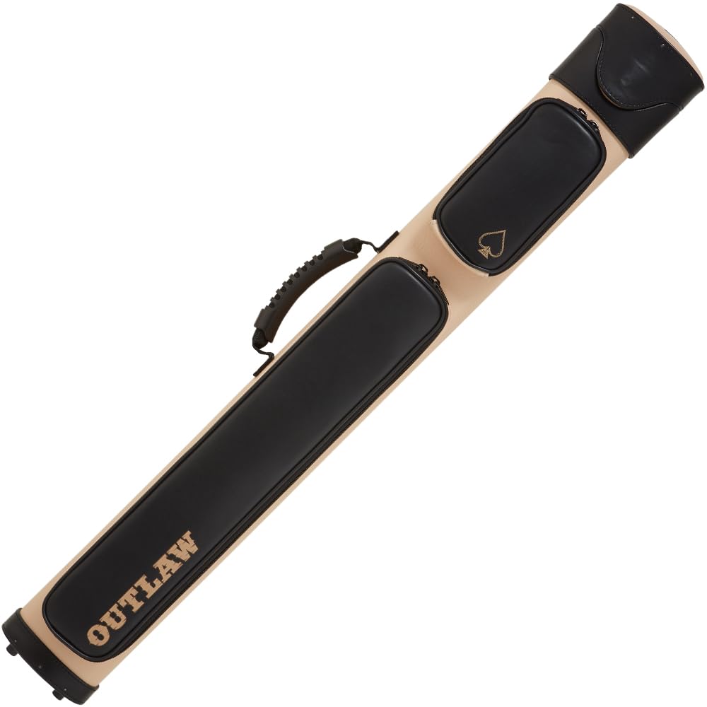 OUTLAW OLX22 2x2 Hard Pool Cue Case - Durable Billiard Cue Stick Holder for Travel & Storage - Perfect for Pool Players & Tournament Use