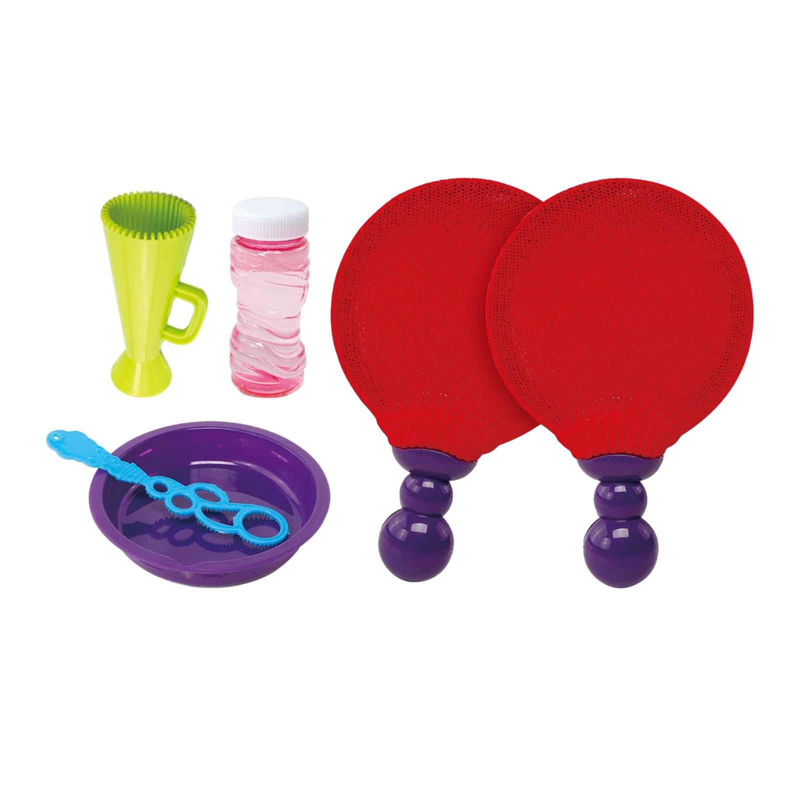 Toss and Catch Bubble Game Set with 2 Rackets - Fun Outdoor Table Tennis Toy for Kids & Adults - Perfect for Backyard, Beach, Park and Family Gatherings