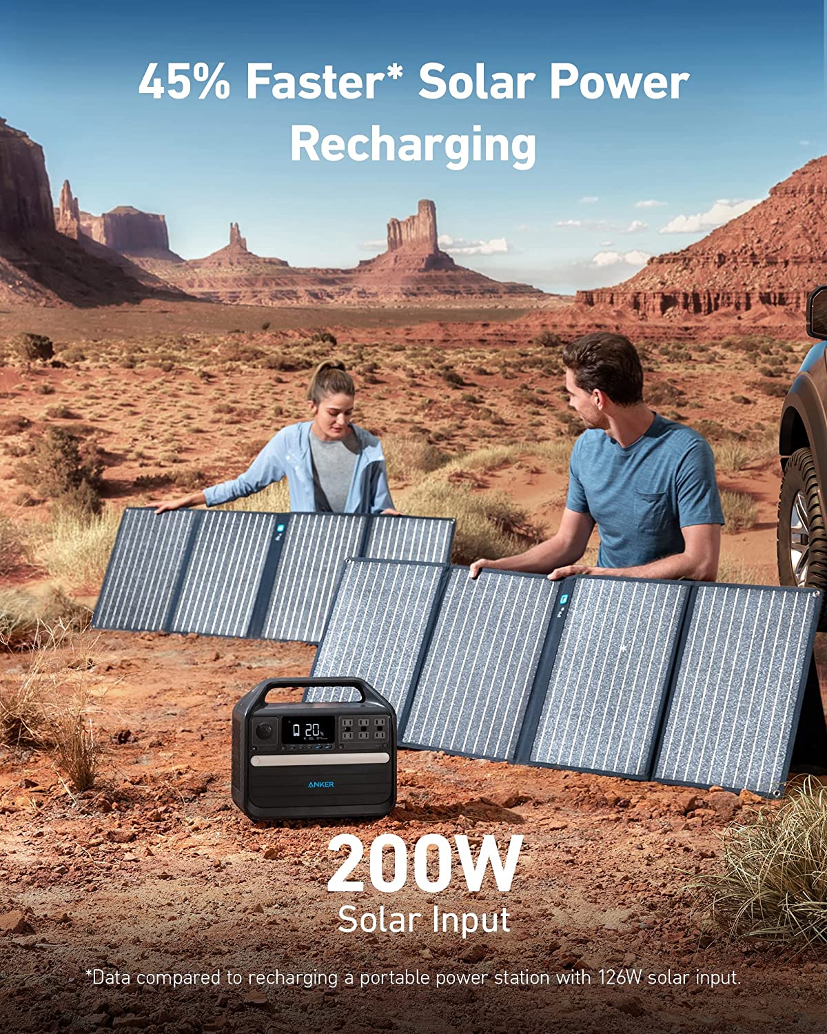 Anker 555 Portable Power Station 1024Wh/1000W - Solar Generator for Camping, RV, Emergencies & Outdoor Adventures | Compact & Powerful Backup Battery for Home & Travel