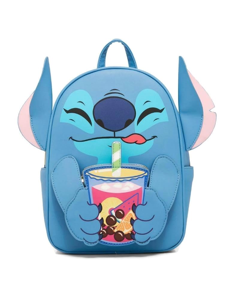 Disney Lilo & Stitch Boba Themed Mini Backpack - Cute Figural Crossbody Bag for Women & Girls | Perfect for Cosplay, Anime Conventions & Disney Theme Park Visits