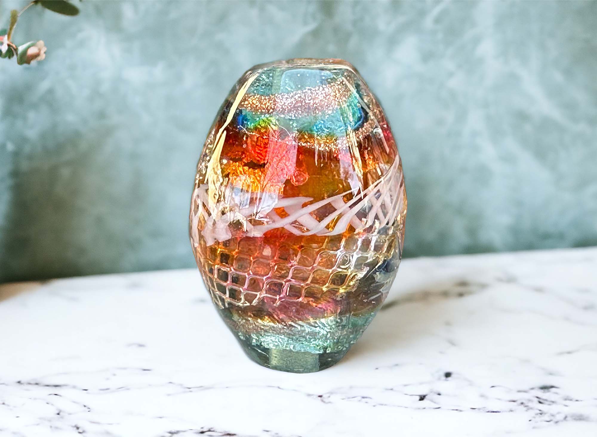 Handmade Sunset Treasure Lampwork Glass Focal Bead for Jewelry Making - Perfect for Necklaces, Bracelets & DIY Craft Projects