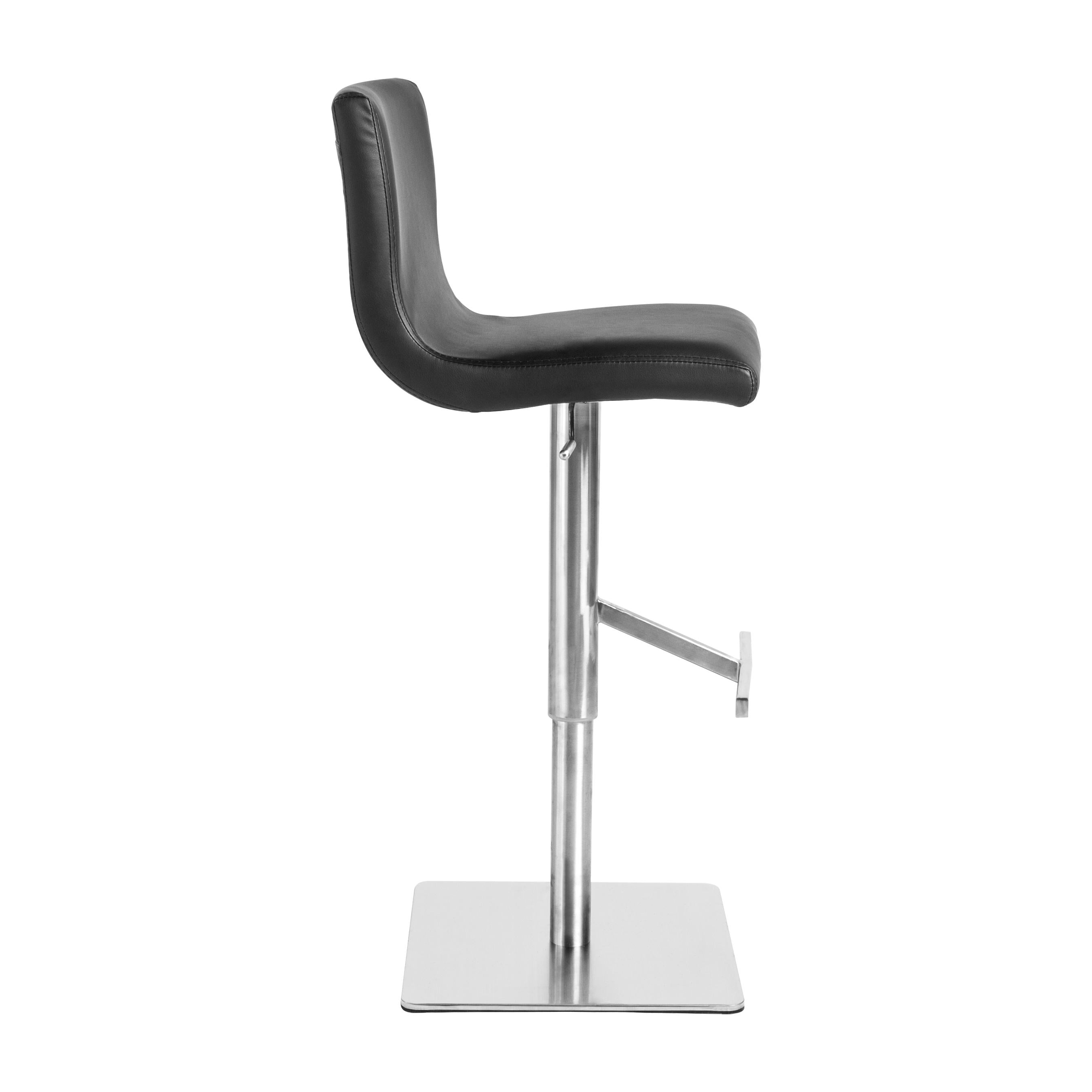 Euro Scott Adjustable Bar Stool (Set of 1) - Modern Kitchen Island & Counter Height Stool for Home, Cafe, and Restaurant Use