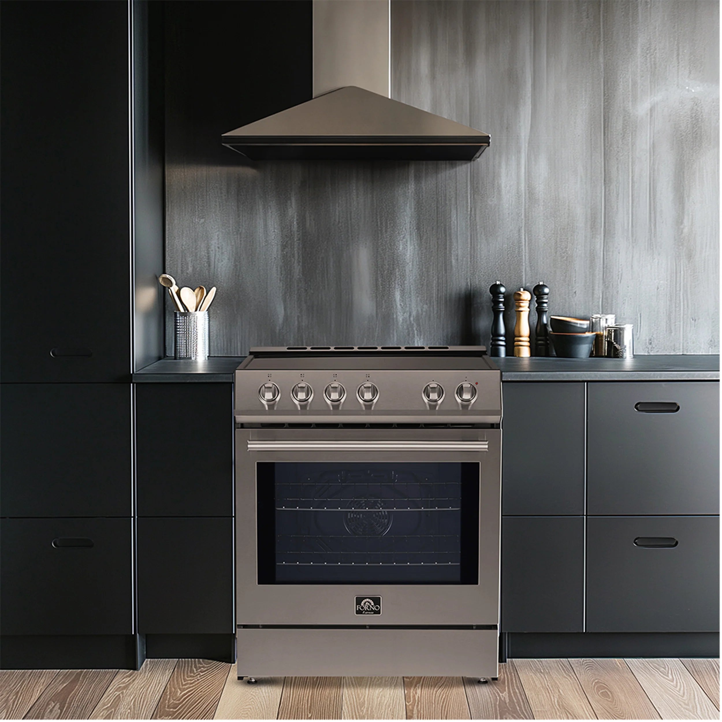 FORNO Espresso Leonardo 30 Inch Electric Range with 4 Burners - FFSEL6012 30