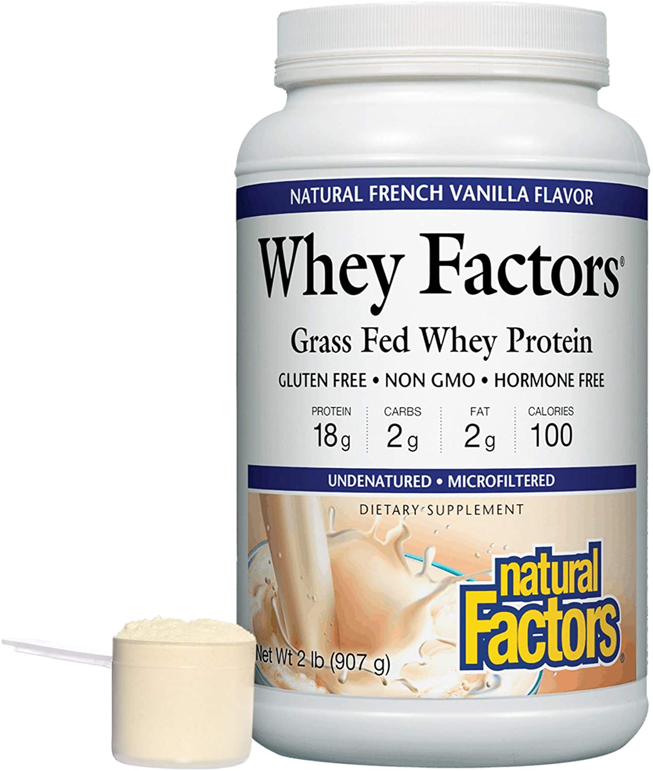 Grass Fed Whey Protein Powder by Whey Factors® - Premium Muscle Recovery & Post-Workout Supplement for Athletes & Fitness Enthusiasts