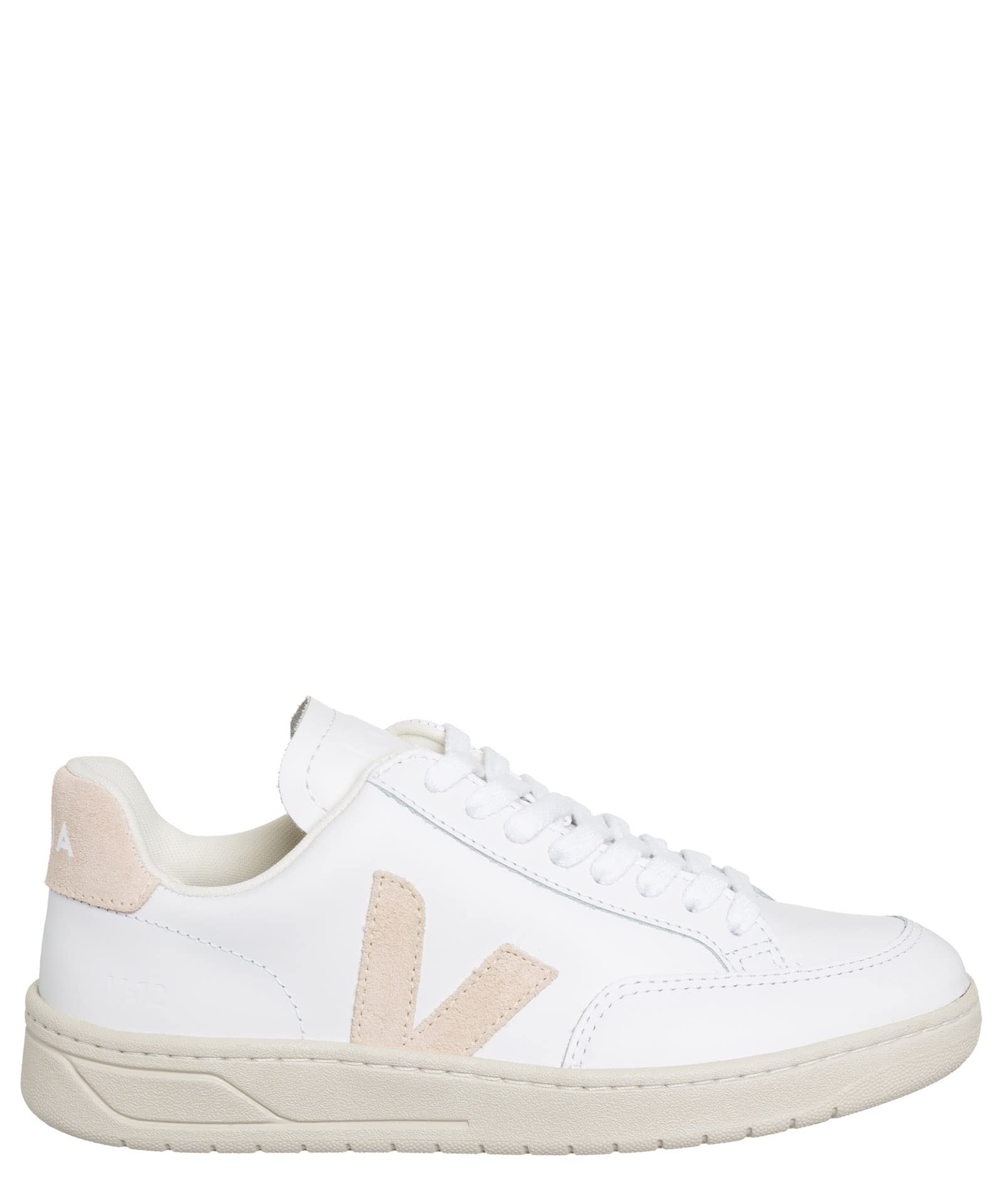 Veja Women's V-12 Sneakers - Extra White Vegan Leather Sustainable Fashion Sneakers for Casual Wear & Everyday Comfort