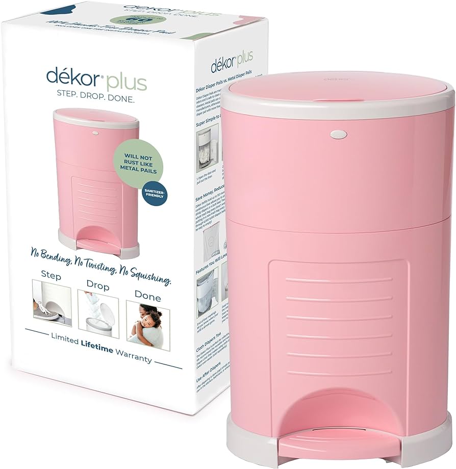 Dekor Plus Diaper Pail - Odor-Free Disposable Diaper Genie Refill Bags for Nursery & Baby Room - Perfect for Diaper Disposal System & Baby Care Essentials