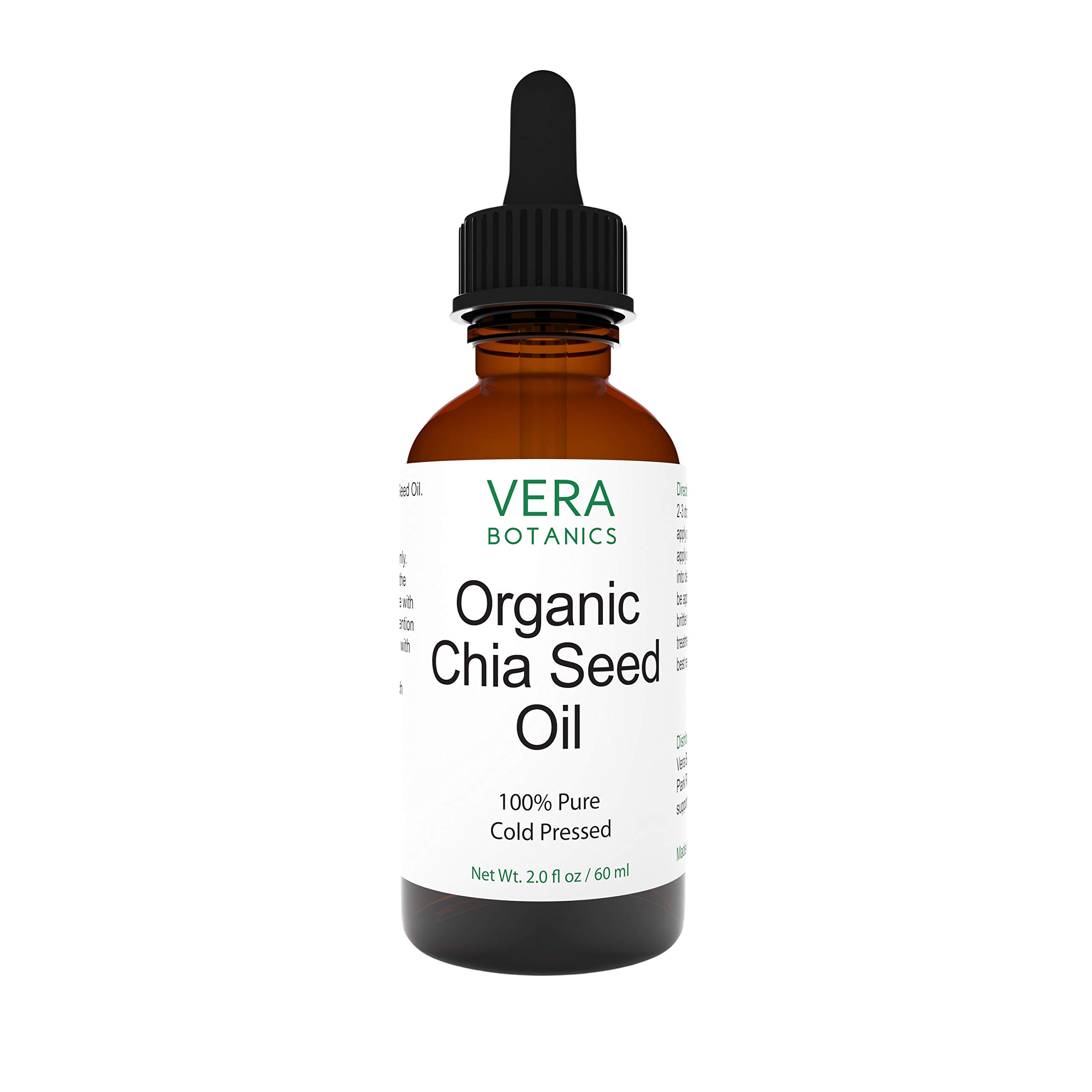 Organic Chia Seed Oil 100% Pure & Natural, Unrefined, Cold-Pressed for Face, Dry Skin, Nails, Lips, Body & Hair Care - Hydrating & Nourishing for Daily Skincare & Hair Treatment