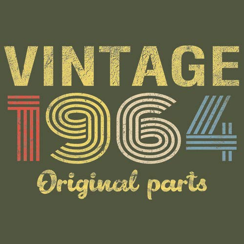 1964 Vintage Original Parts 61st Birthday Gift T-Shirt for Men - Retro 61 Year Old Birthday Present - Perfect for Dad, Grandpa & 61st Birthday Party Celebrations