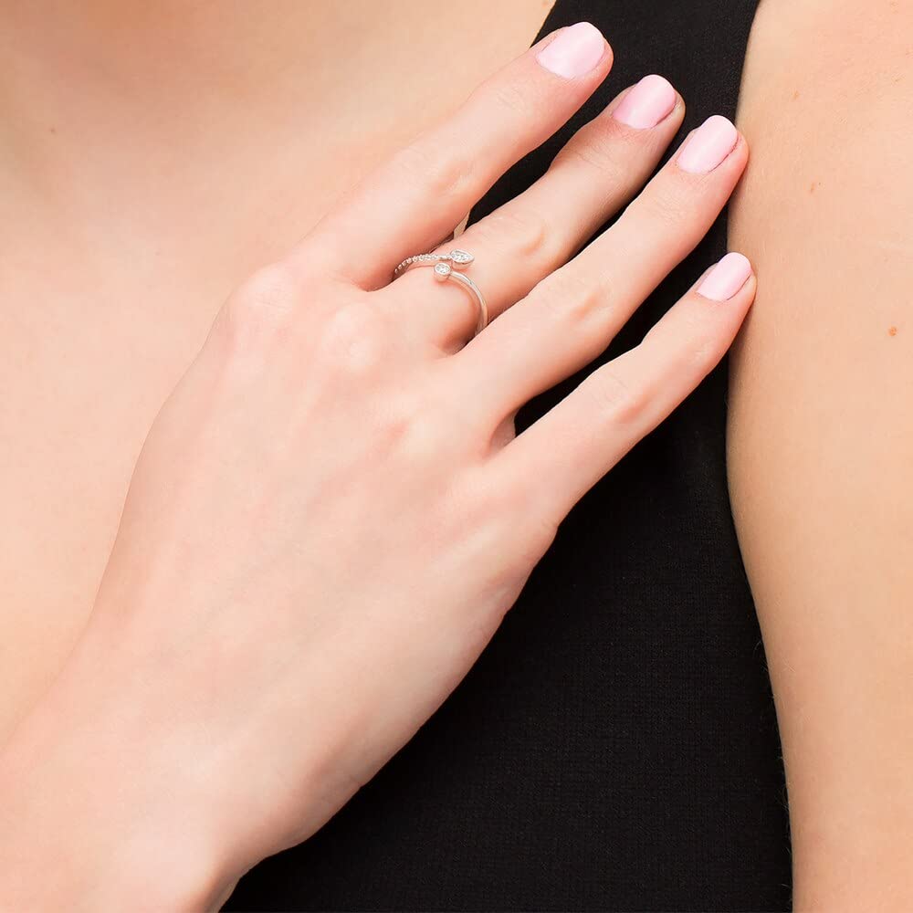 1/5 Cttw Natural Diamond Solitaire Enhancer Ring Wrap in 14K Rose Gold (0.20 Cttw, I-I2) Diamond Guard Ring - Perfect for Bridal Sets, Anniversary Gifts & Special Occasions