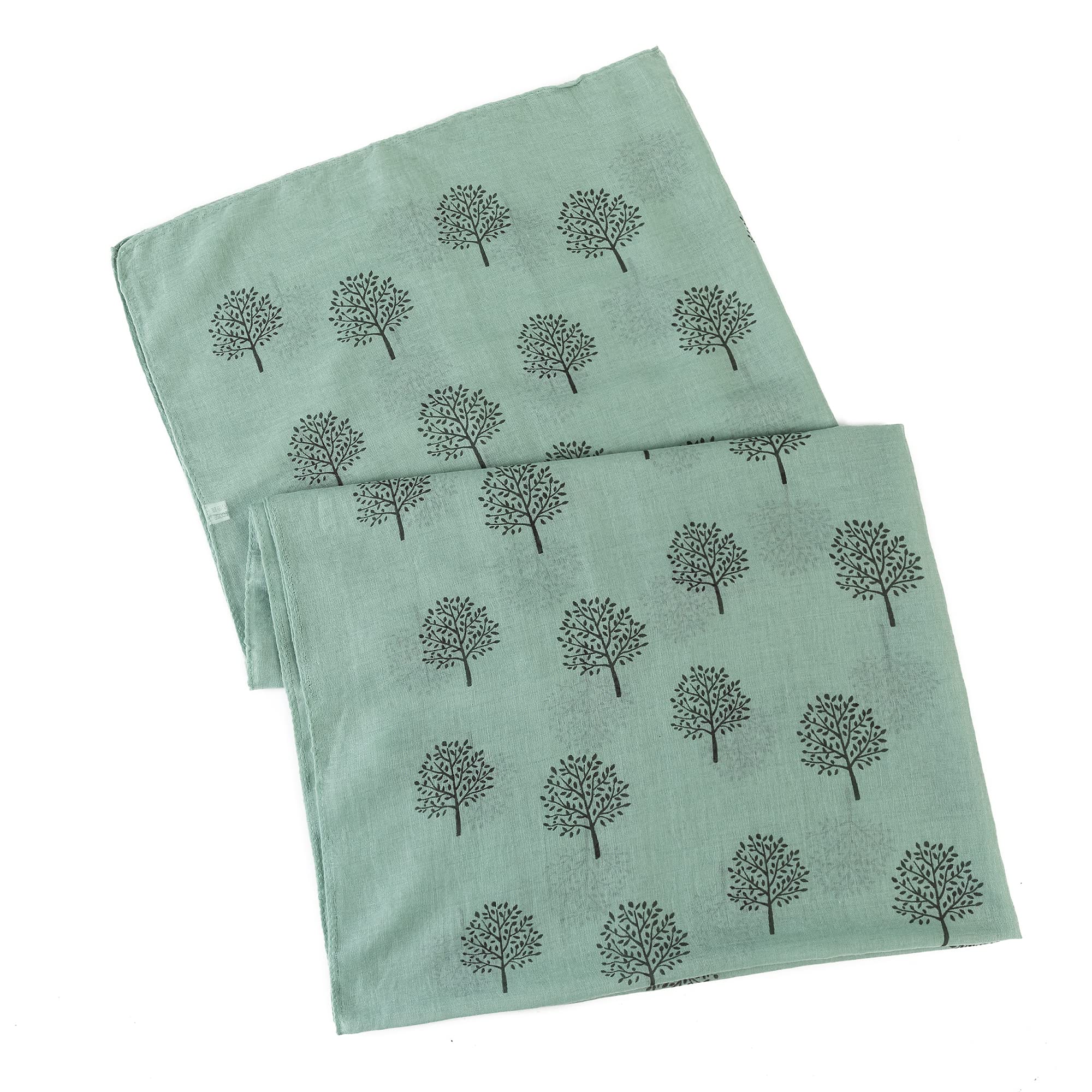 Mulberry Tree Celebrity Designer Scarf for Women - London Inspired Shawl Wrap, Long Elegant Ladies Scarf in Aqua Blue | Perfect for Travel, Office & Evening Outfits