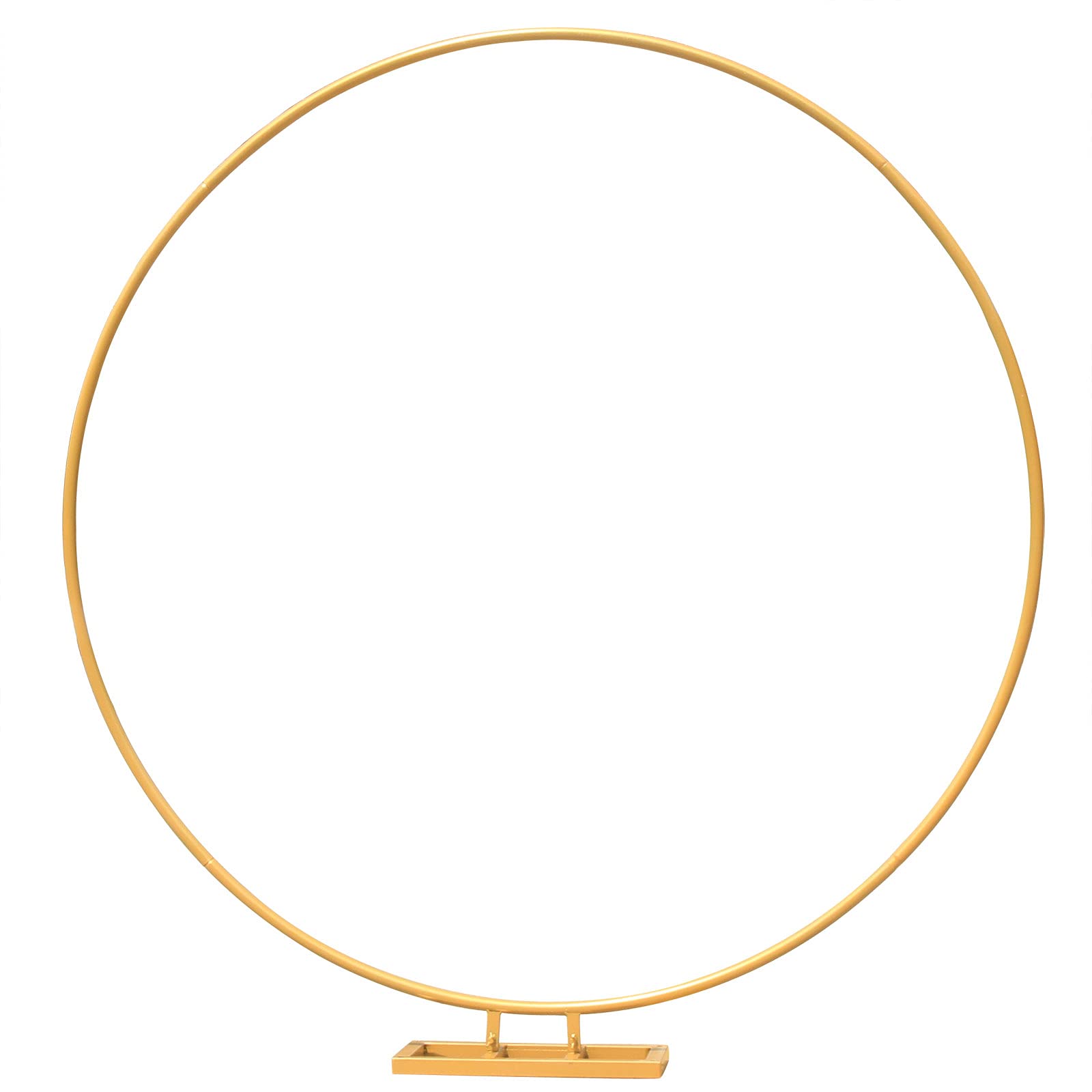 Gold Round Circle Arch Backdrop - Modern Wedding Decor, Garden Yard Wreath for Birthday Party, Celebration Events - Perfect for Outdoor Ceremonies, Photo Booths & Special Occasions (80 Inch)