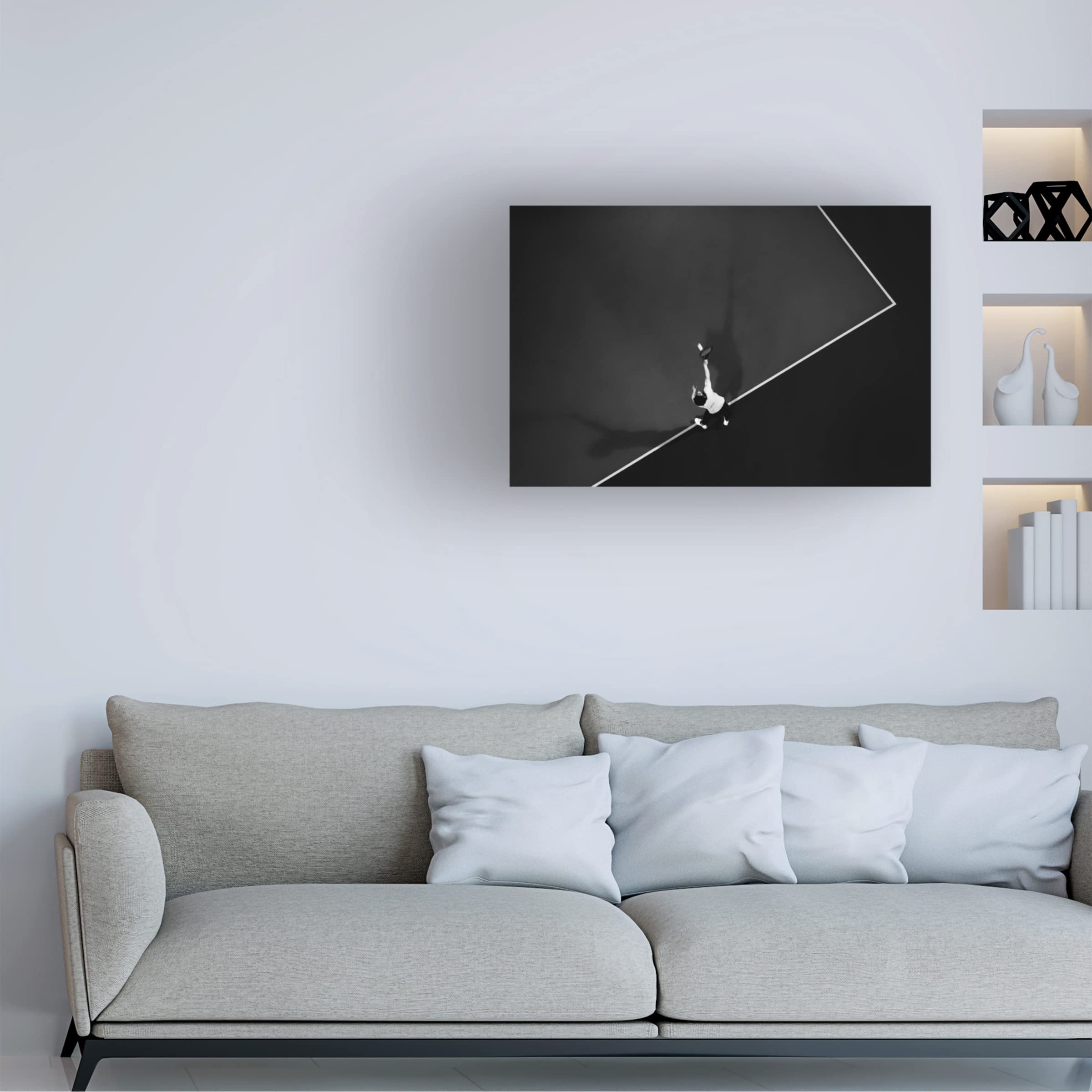 Trademark Fine Art 'Tennis' Canvas Wall Art by Rui Caria - Modern Sports Decor for Living Room, Game Room & Office