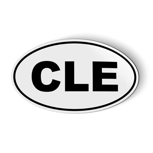 Cleveland CLE Oval Stickers and Tees - 3 Inch Car Fridge Locker Magnet - Perfect for Fans, Home Decor & Office Accessories