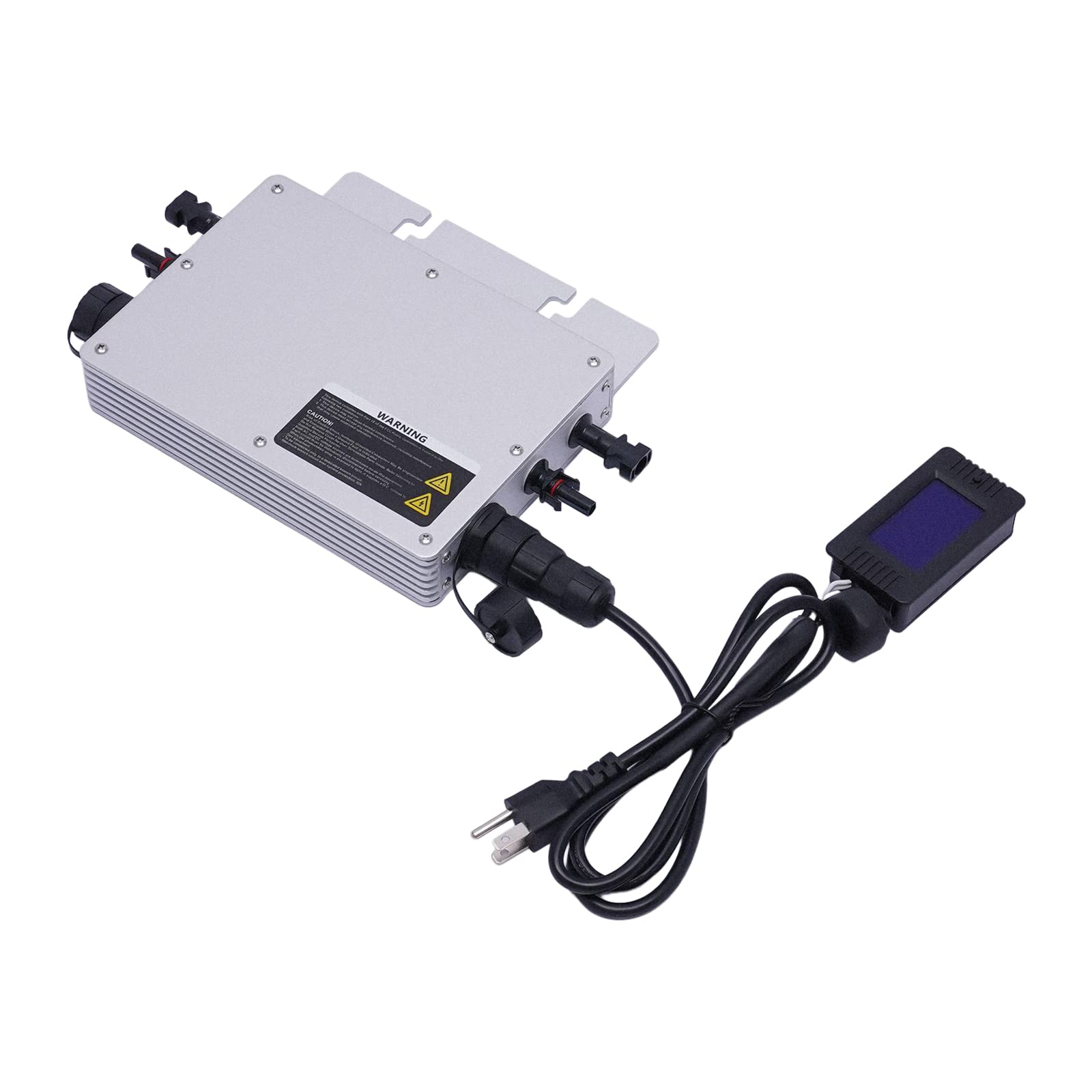 700W Grid Tie Solar Inverter with LCD Display - 30V/36V Aluminum Alloy Inverter Kit for Home Solar Systems (110V, Silver) - Perfect for Off-Grid Living, RV Power & Emergency Backup