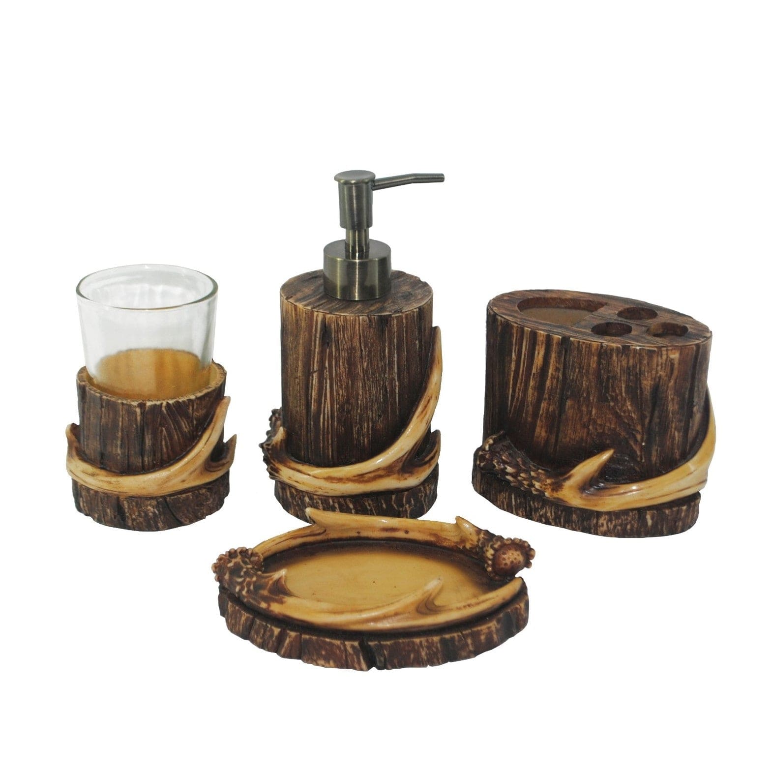 Antler Toothbrush Holder - Rustic Bathroom Organizer for Toothbrushes & Dental Care Essentials | Perfect for Farmhouse, Cabin, or Lodge Decor