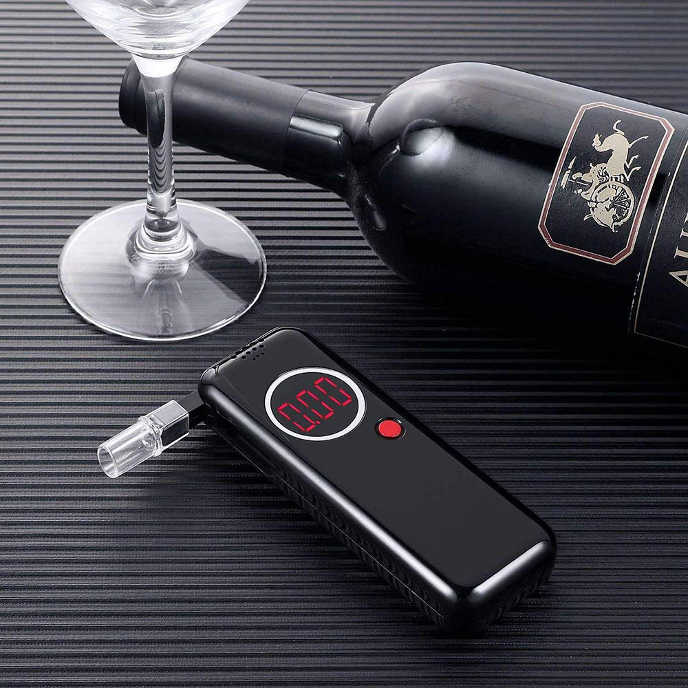 Professional Digital LCD Alcohol Breath Tester - Portable Breathalyzer Analyzer for Car, Home & Workplace Use | Accurate BAC Detection Device for Drivers & Safety Checks
