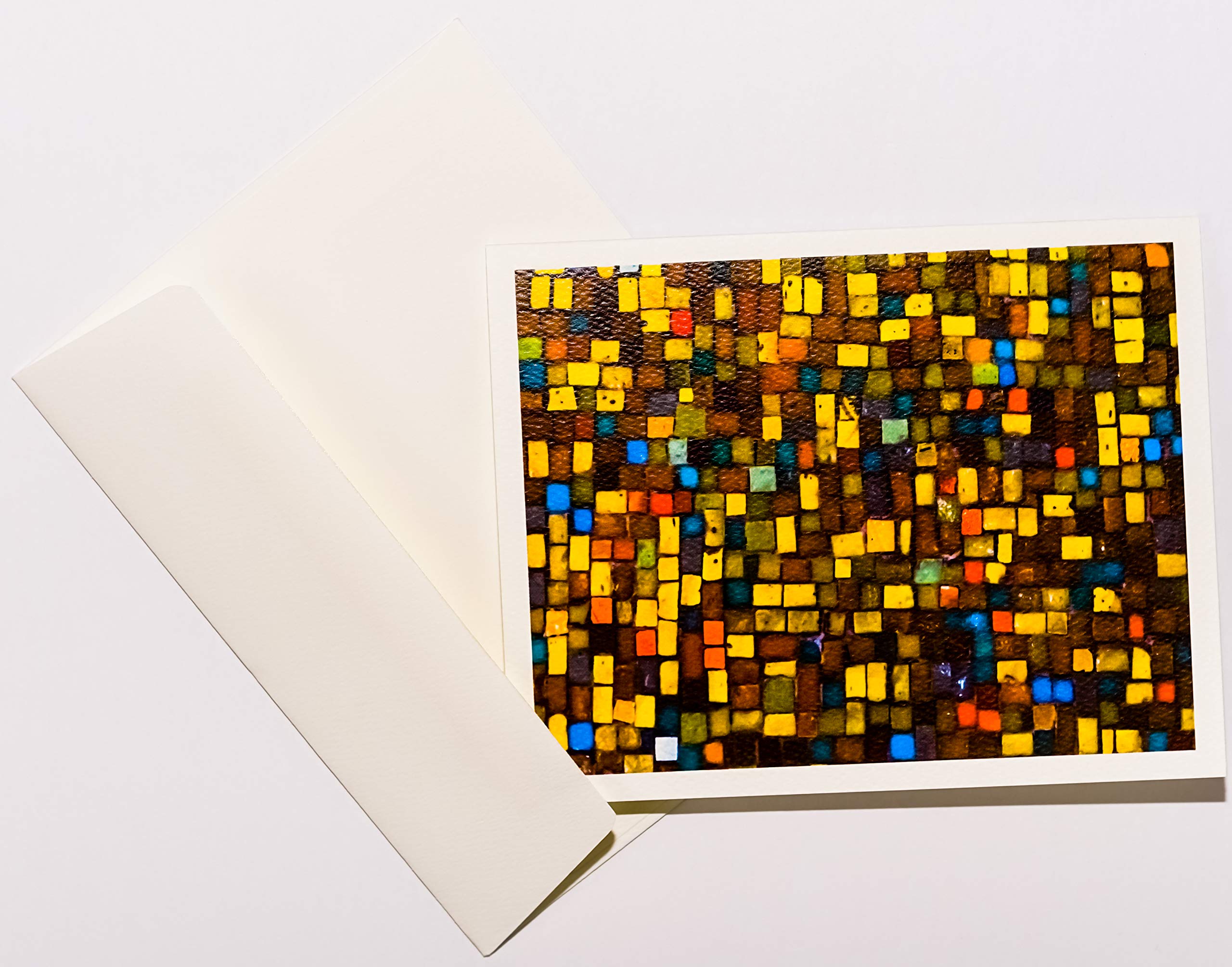 Stained Glass & Mosaic Tile Photography Note Cards - Boxed Set of 16 Blank Greeting Cards with 18 Envelopes (4.25