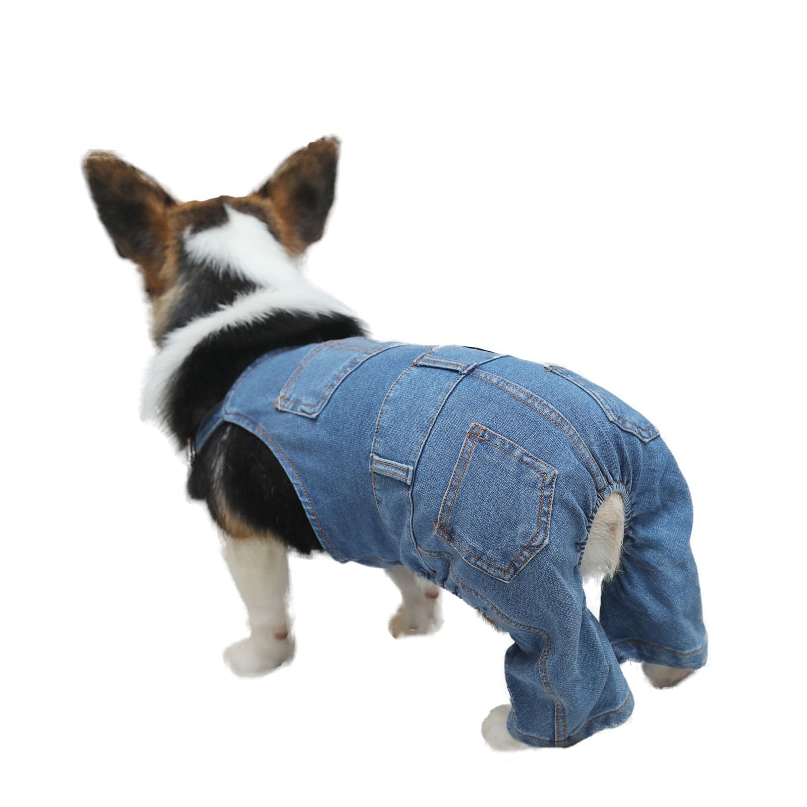 Dog Denim Jumpsuit Overalls for Small Dogs - Puppy Costume & Fashion for Daily Walks