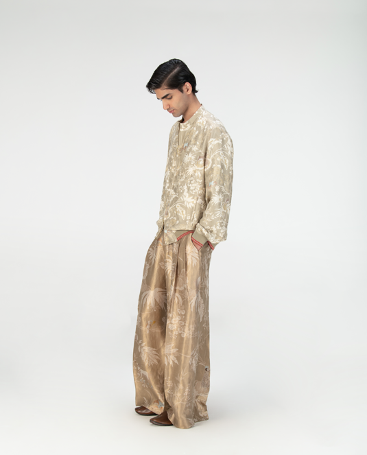 Janbaaz Men's Bomber Jacket - Premium Silk Damask Fabric in Oyster Grey | Lightweight & Stylish Outerwear for Casual Wear, Night Out & Fall Fashion