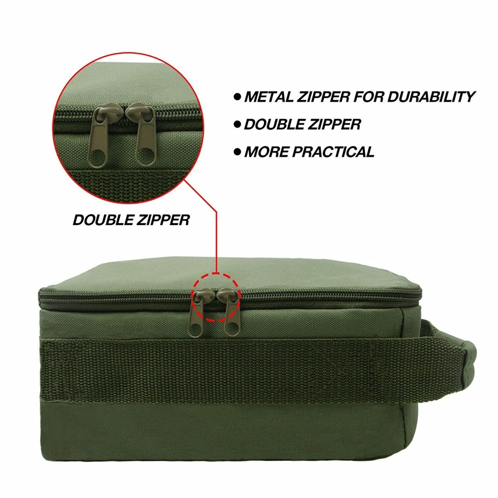 Portable Fishing Reel Storage Bag - Waterproof Fly Lure Line Tackle Organizer with Zipper for Freshwater & Saltwater Fishing Trips
