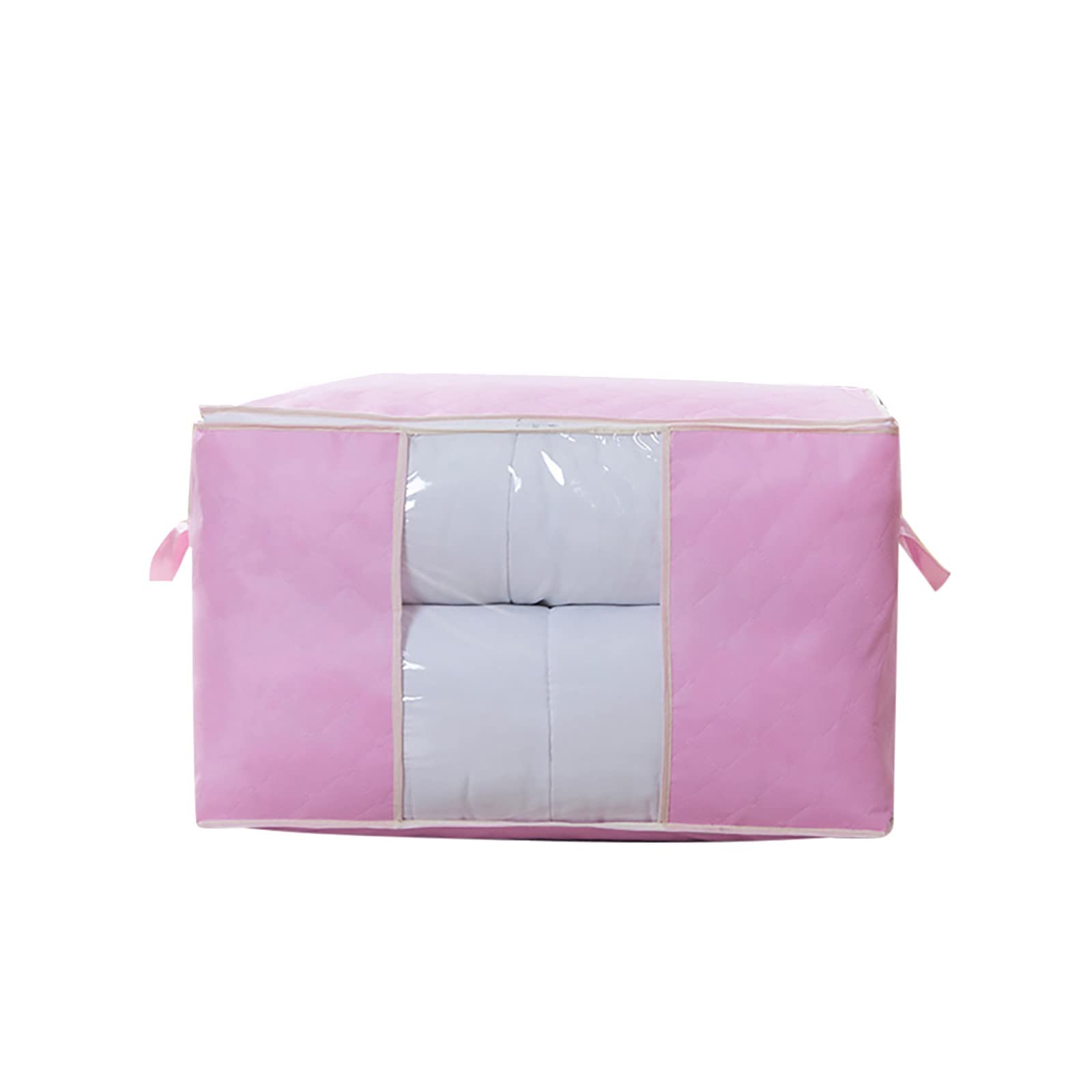 QQtangYA Large Zippered Storage Bag - Foldable Non-Woven Fabric Organizer for Blankets, Clothes & Quilts | Space-Saving Home Organization Solution for Bedroom, Closet & Travel