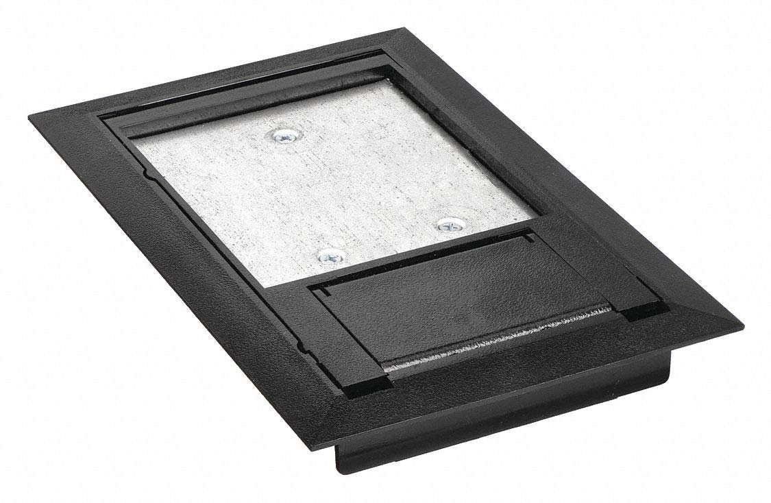 8-1/8 Inch Black Floor Box Cover - Durable Electrical Outlet Cover for Home & Office Safety - Perfect for Living Rooms, Bedrooms, and Commercial Spaces
