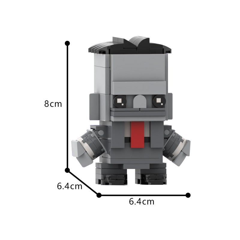 158PCS MOC 198396 Frankenstein Brickheadz Building Blocks Set - Official Gobricks Version - Inspired by Hotel Transylvania - Perfect for Halloween Decor, Kids Birthday Gifts & LEGO Collectors