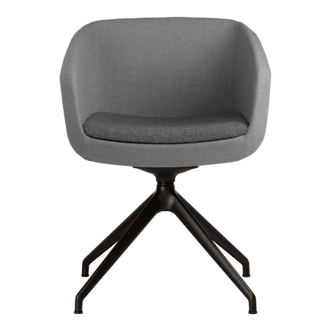 Arca 5098 Small Armchair with Polished Aluminum Base - 4 Star Rated Compact Lounge Chair for Living Room, Bedroom or Office