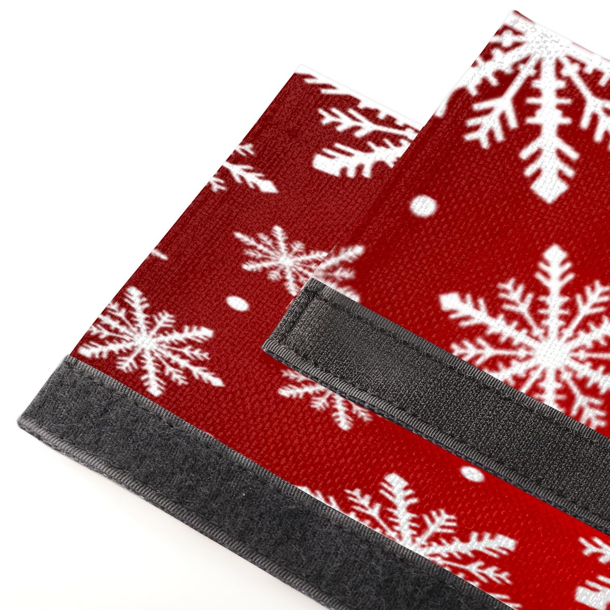 Christmas Snowflake Fridge Handle Covers - Set of 2, Washable for Kitchen & Microwave Decor