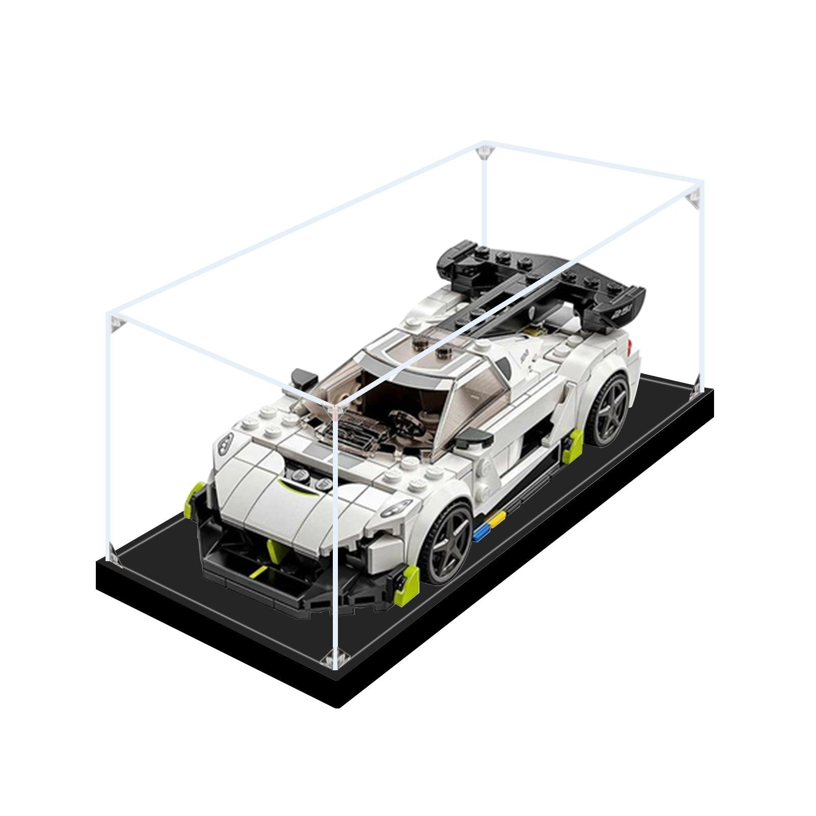 Premium LEGO Speed Champions Super Car Display Case - Clear Acrylic Showcase for Collectible Model Cars - Perfect for Home Decor, Office Display & Gift Giving