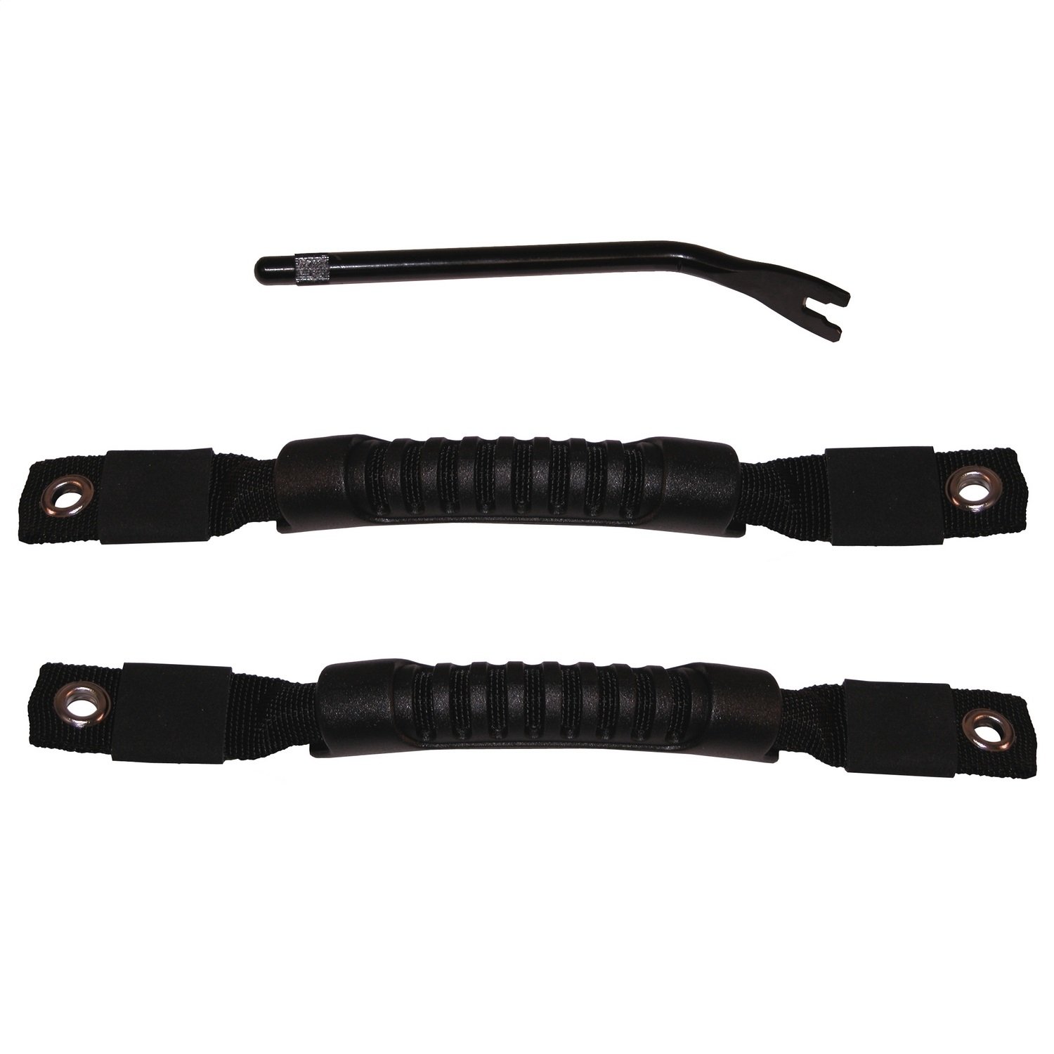 Rugged Ridge 11826.01 Black Door Pull Straps for 1997-2006 Jeep Wrangler TJ - Heavy Duty Off-Road Accessories for Easy Entry & Exit