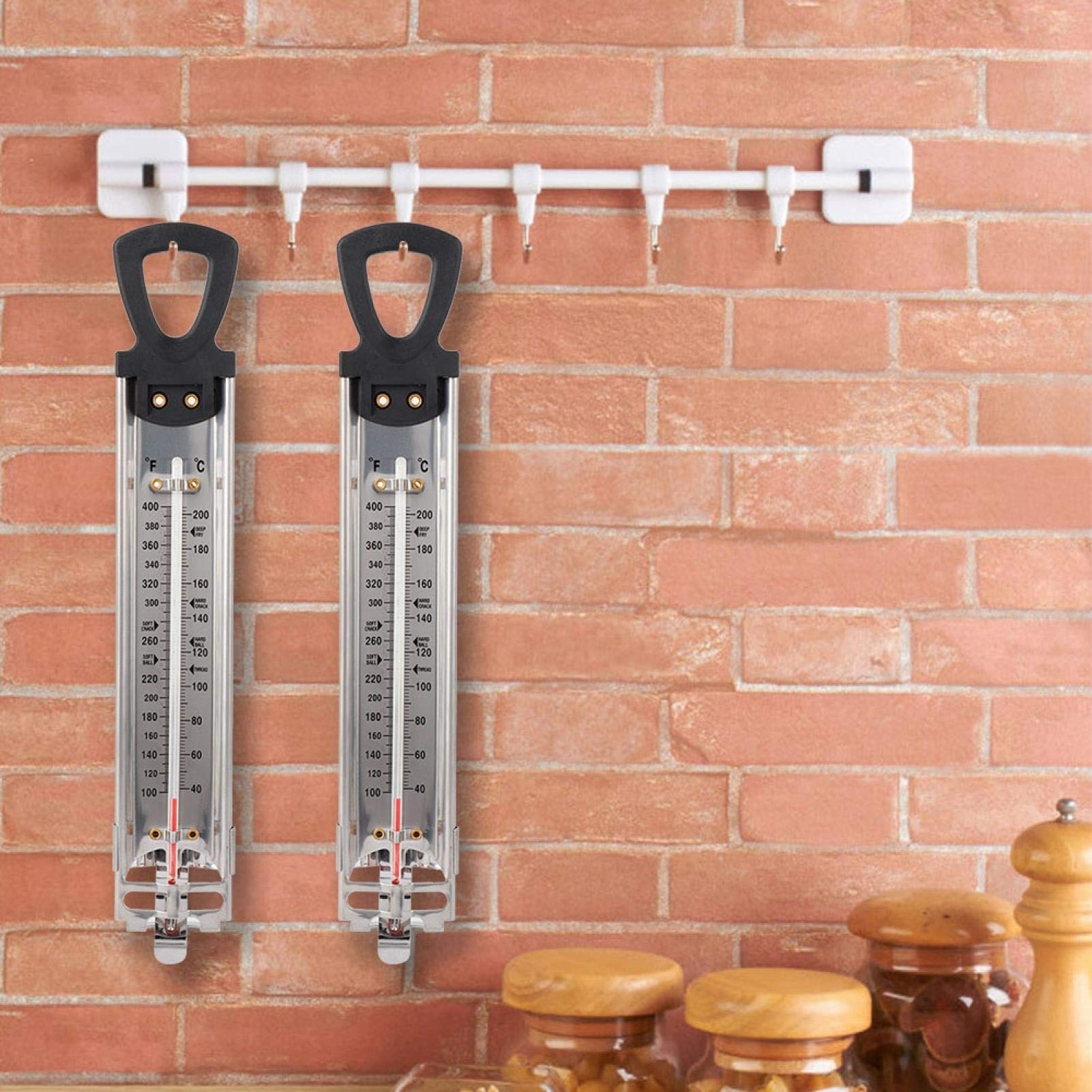 **Digital Candy Thermometer with Fahrenheit & Celsius Scales - Hanging Kitchen Thermometer for Cooking, Candy Making, BBQ, and Liquids - Accurate Temperature Measurement for Home & Professional Use**
