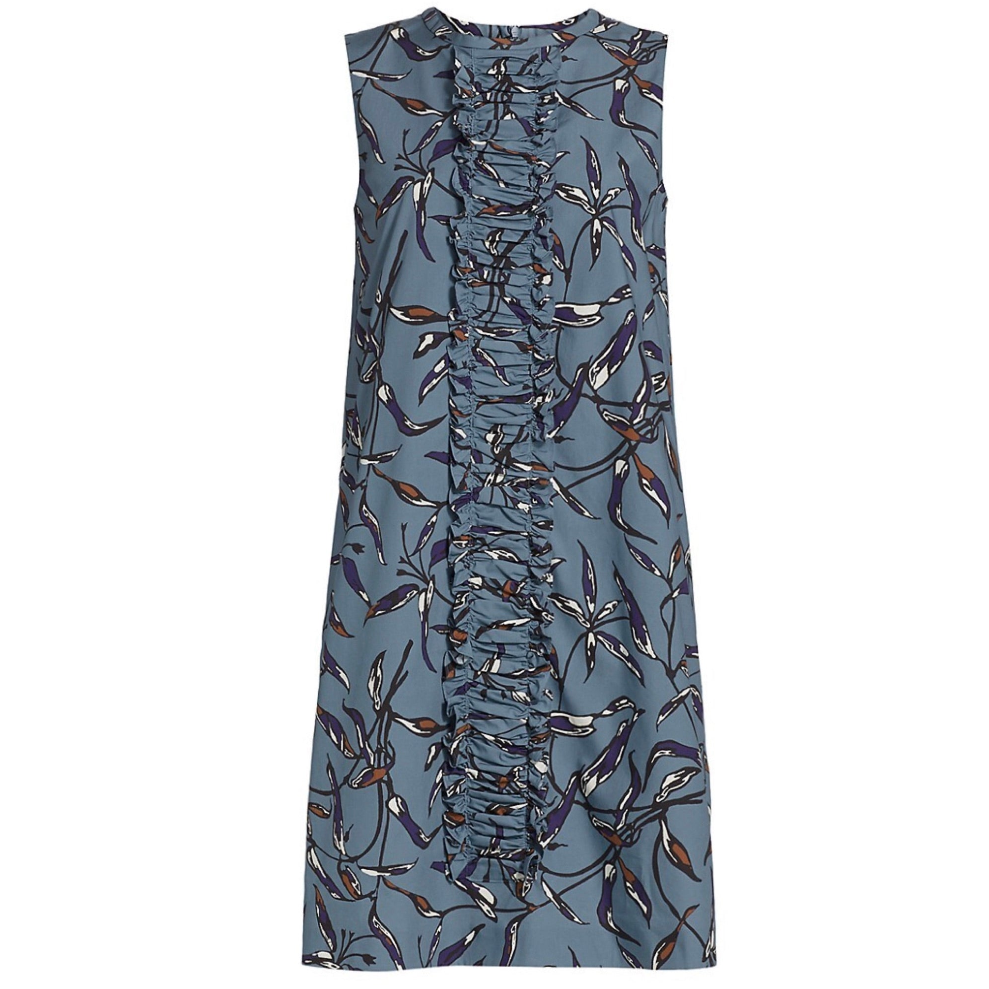 Max Mara Blue Nola Printed Sleeveless Shift Dress in Azzurro - Women's Summer Casual Dress for Beach, Vacation & Office Wear