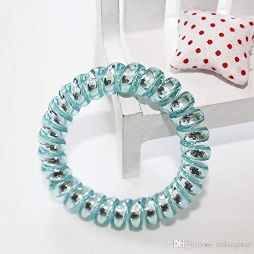 FAMEZA 10PCS Spiral Hair Ties - Soft Rubber Telephone Wire Hair Rings for Women & Girls, No Crease Hair Bands for Ponytails, Braids, Workouts & Everyday Use