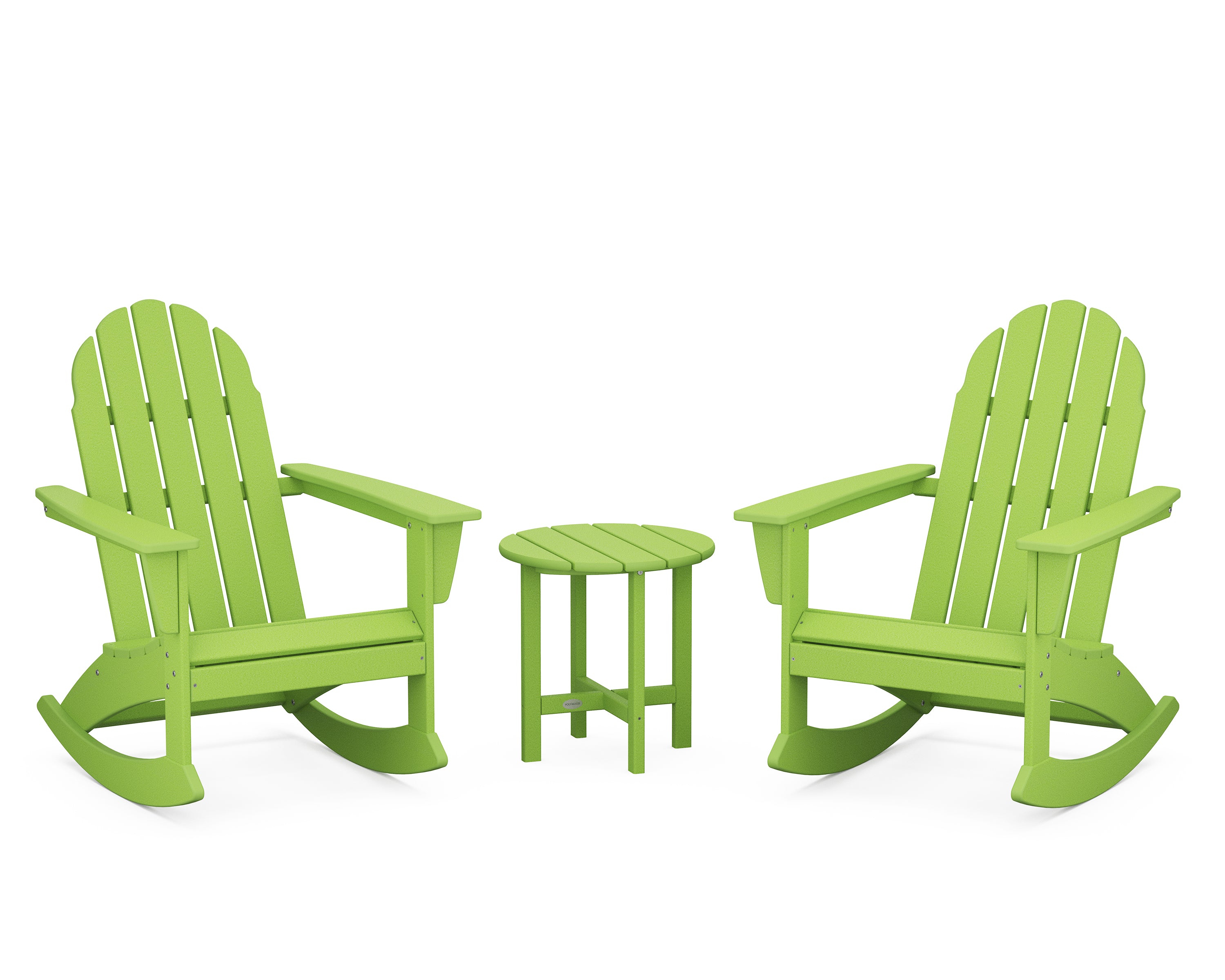 POLYWOOD Vineyard 3-Piece Adirondack Rocking Chair Set - Durable Outdoor Furniture for Patio, Garden & Backyard Relaxation