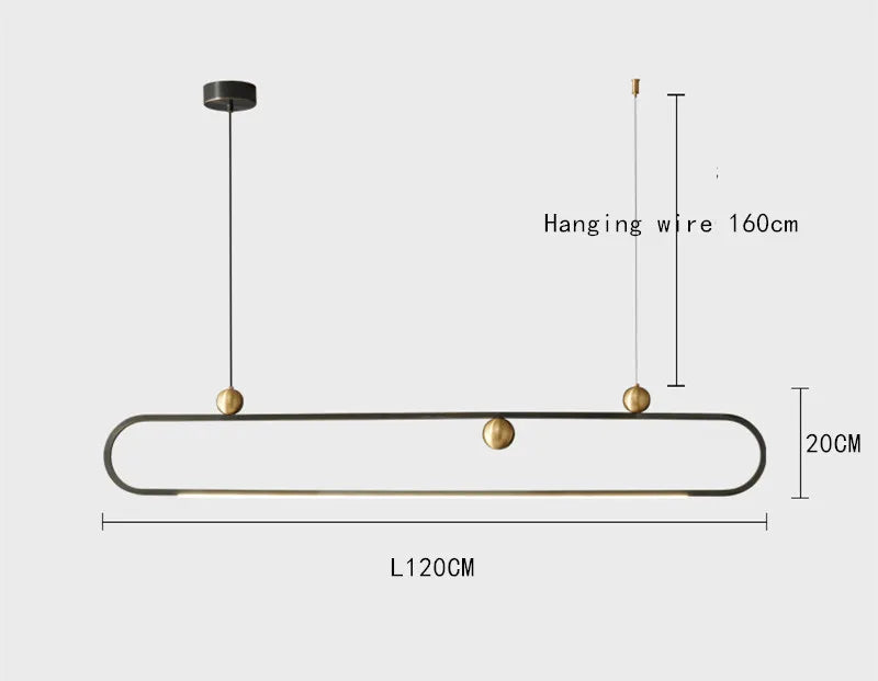Modern Line Art Pendant Light for Kitchen Island - Adjustable Hanging Chandelier with Minimalist Design - Perfect for Dining Room, Breakfast Nook & Contemporary Home Decor