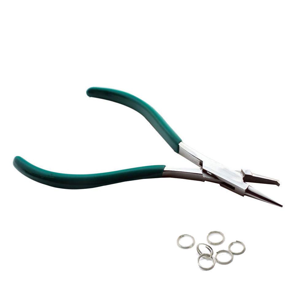 Split Ring Pliers for Jewelry Making - Professional Split Jump Ring Opener Tool, Keychain Pliers for Opening Split Rings & Key Rings - Perfect for DIY Jewelry, Crafts, and Keychain Repair Projects