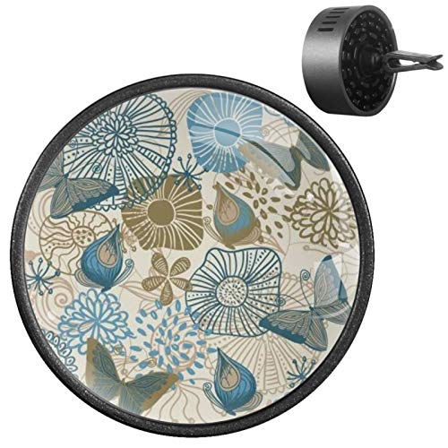 2Pcs Elegant Butterfly Print Car Diffuser Decor - Aromatherapy Car Ornament for Relaxing & Freshening Your Vehicle Interior