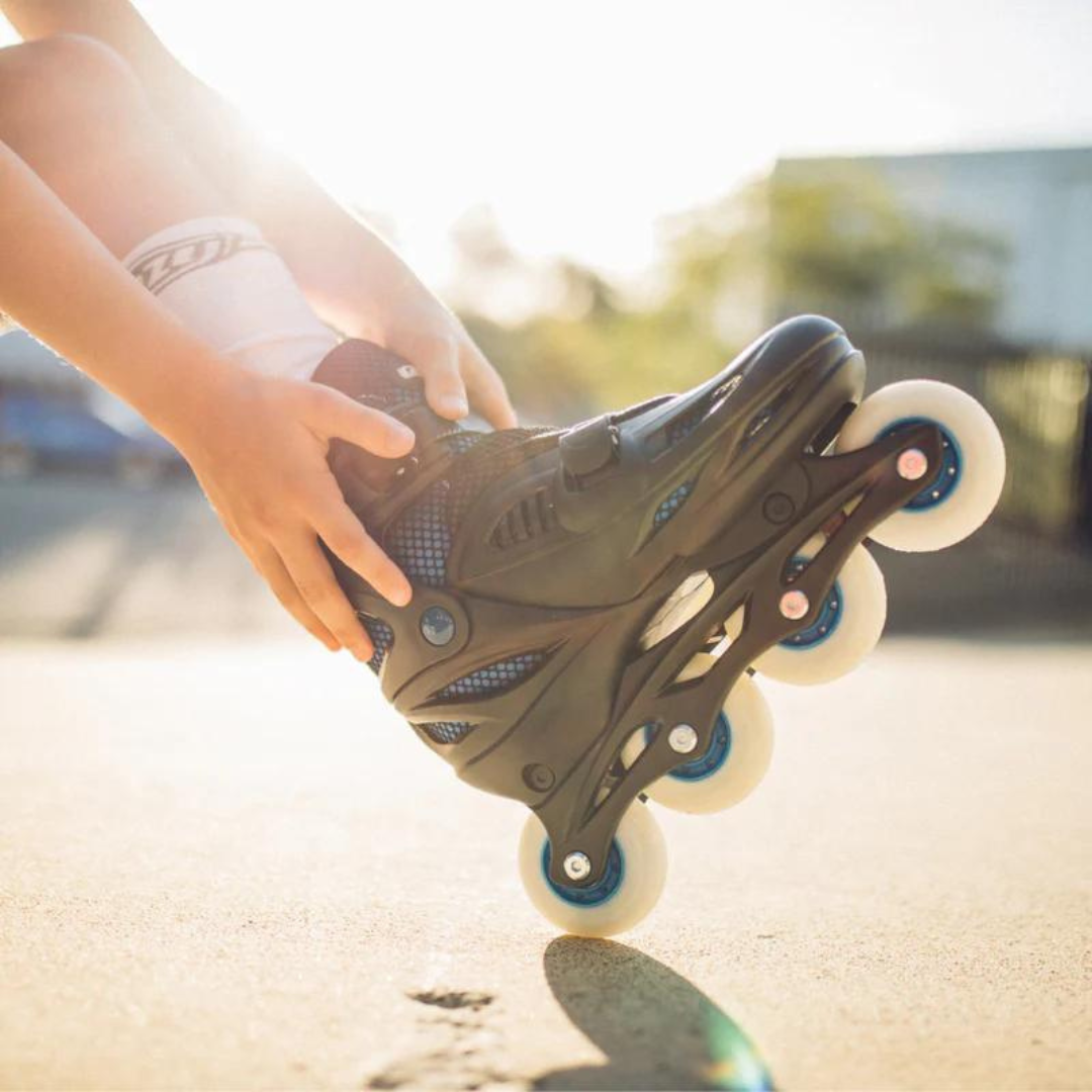 Adjustable Kids Inline Skates - Crazy Skates 148 in Teal | Perfect for Outdoor Play, Birthday Gifts & Roller Skating Lessons
