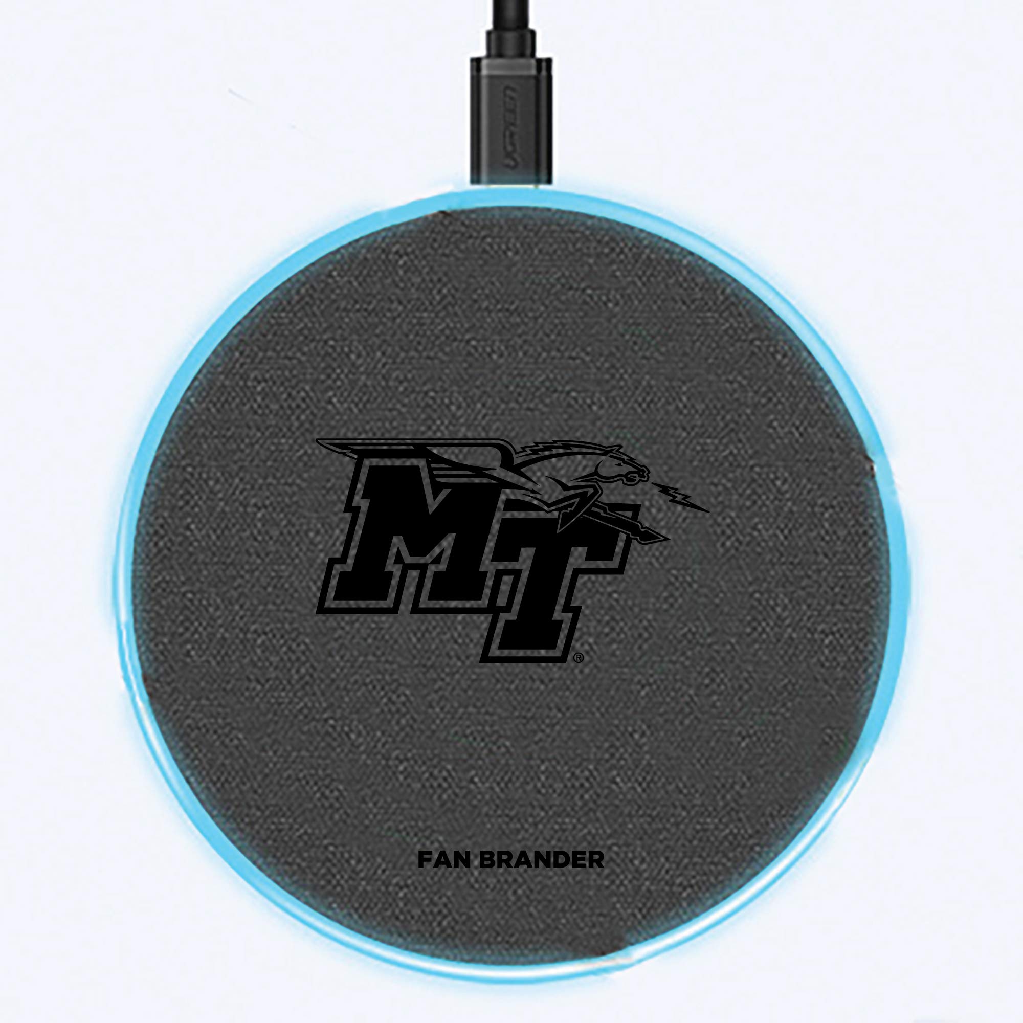 NCAA 15W Fast Wireless Charger with Laser-Etched Team Logo - Perfect for Home, Office & Car Charging