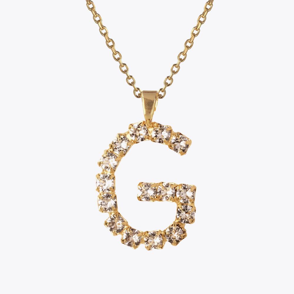 Personalized Letter G Necklace with Crystal Pendant - Elegant Initial Jewelry for Women, Gift for Her, Birthday, Anniversary, Valentine's Day | Perfect for Layering, Everyday Wear & Special Occasions