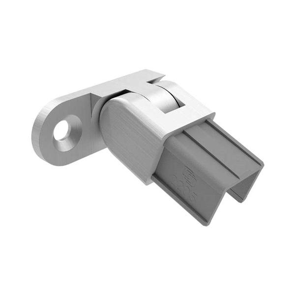 Summit Nanorail 25x21mm Adjustable Wall Plate - Vertical Left Mount - Satin Finish for Home & Office Organization