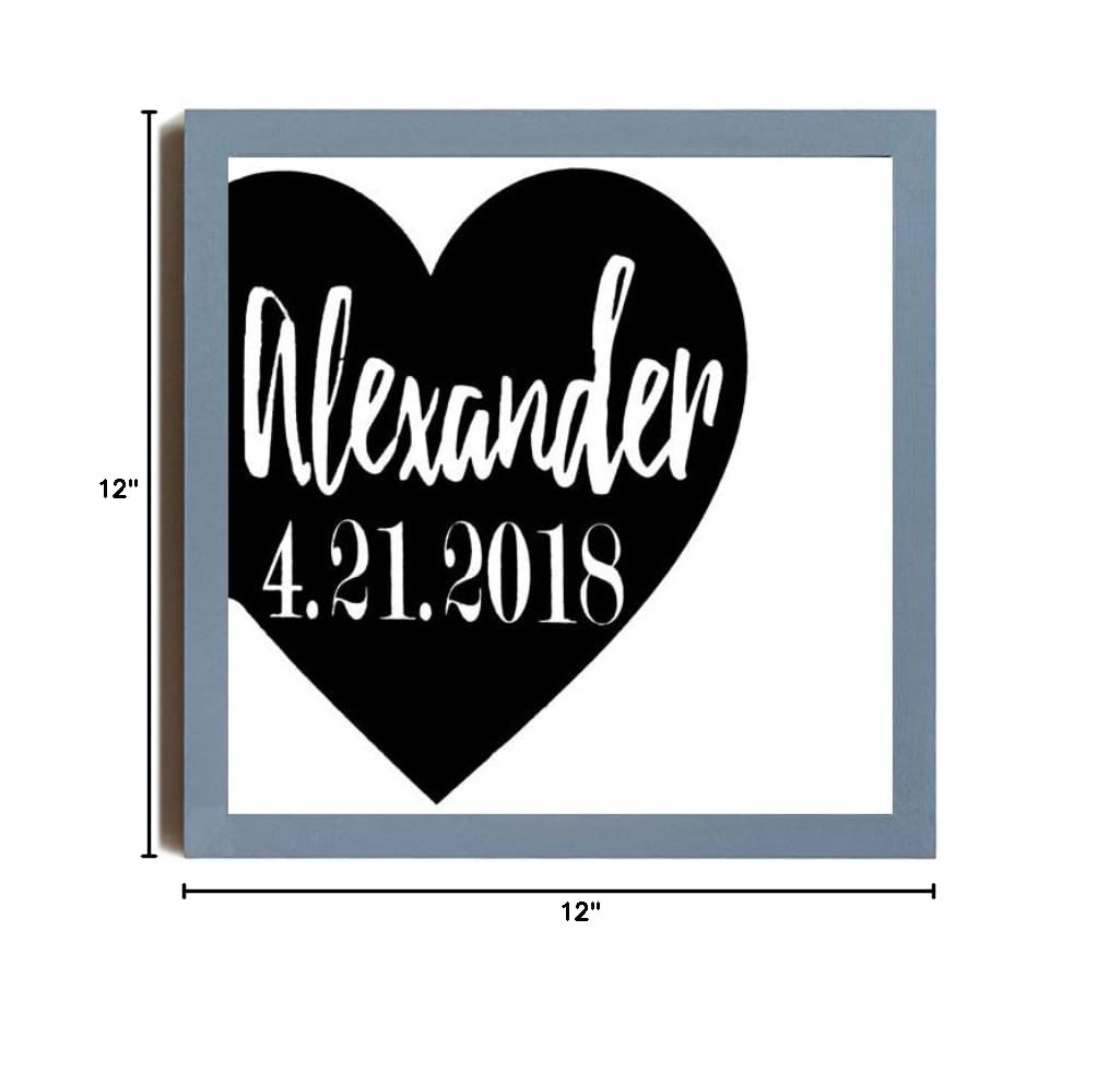 Personalized Wooden Wedding Guest Book Alternative - 12x12 Framed Farmhouse Sign for Home, Living Room, Bathroom & Wedding Decor - Perfect for Housewarming Gifts & Rustic Weddings