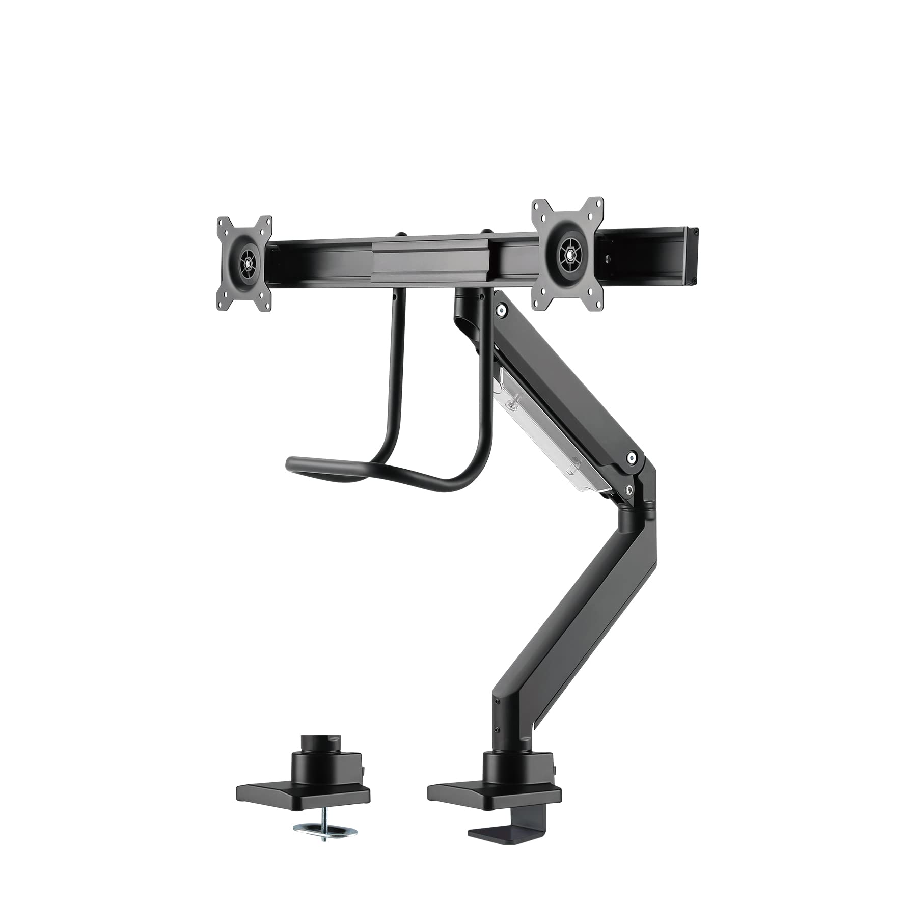 10-32 Inch Flat Screen TV Desk Mount with Clamp & Grommet Base - Space Saving Monitor Stand for Home Office, Gaming & Workspace Setup
