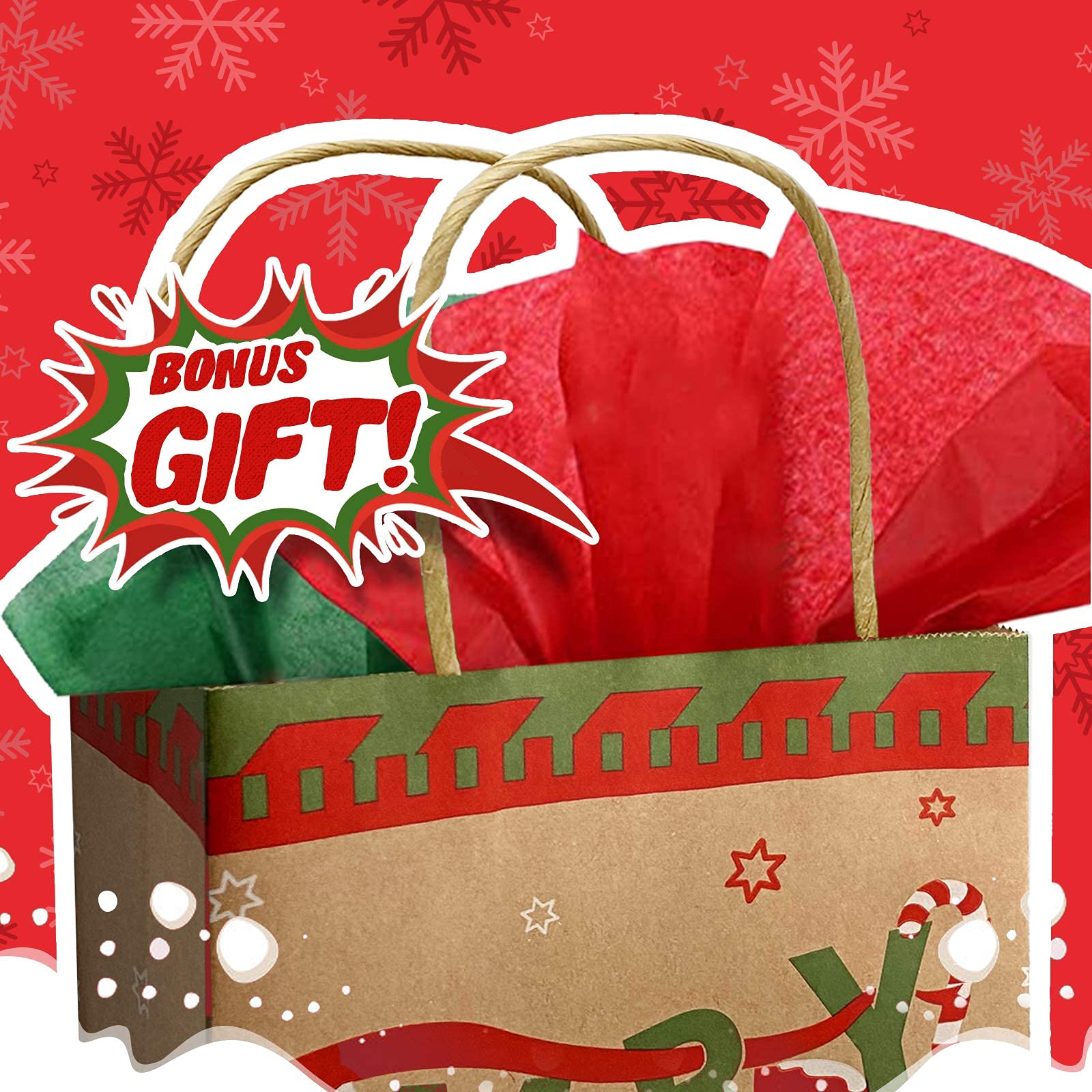 30 Pack Christmas Gift Bags 7.5