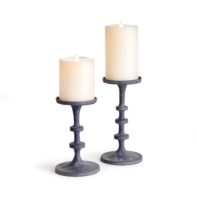Abacus Petite Candle Stands - Set of 2 Elegant Mini Candle Holders for Home Decor, Wedding Centerpieces & Romantic Dinner Settings