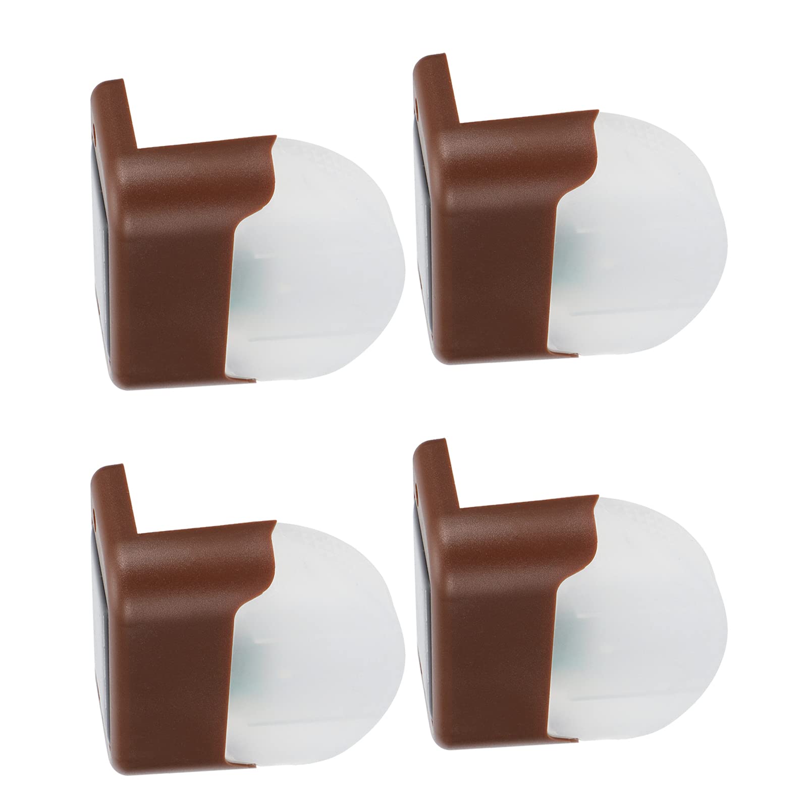 Hilitand 4Pcs LED Solar Step Lights - Outdoor Waterproof Brown Warm White Lights for Patio, Garden, Pathway, Yard & Stairs | Energy-Efficient Solar Powered Decorative Lighting for Safe Nighttime Walkways