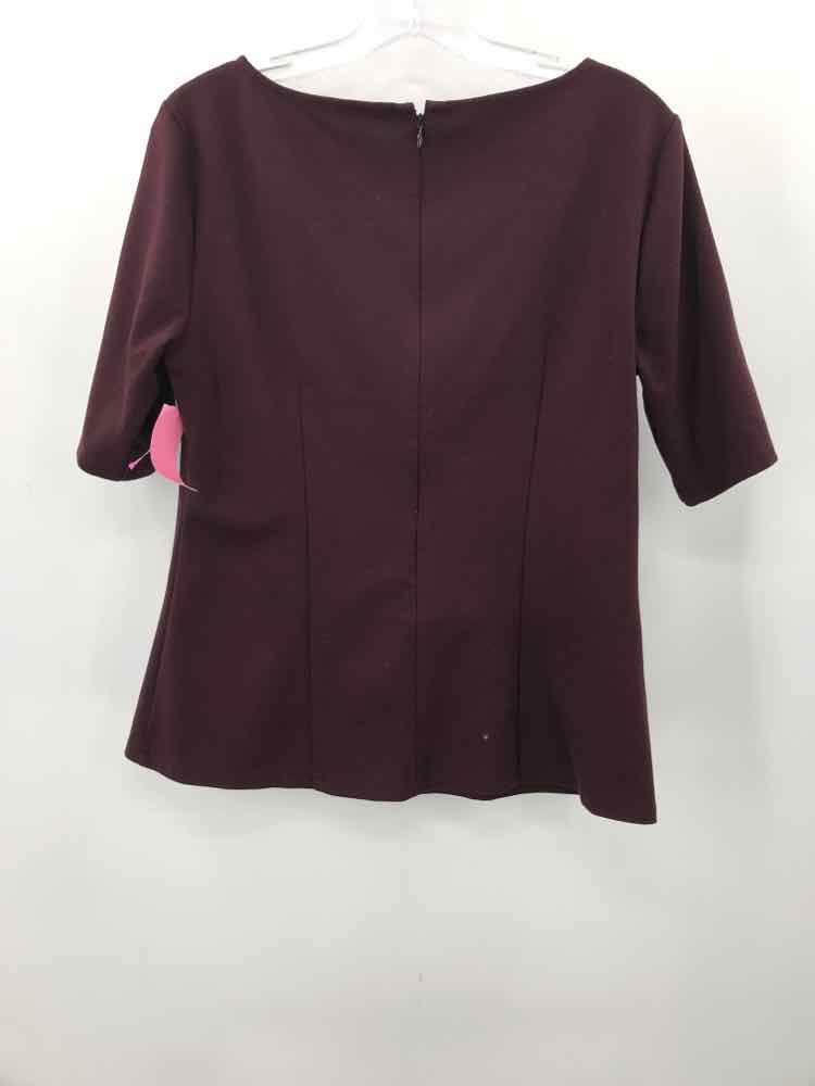 Pre-Owned Ann Taylor Purple Blouse Size Large - Perfect for Work, Office & Casual Wear