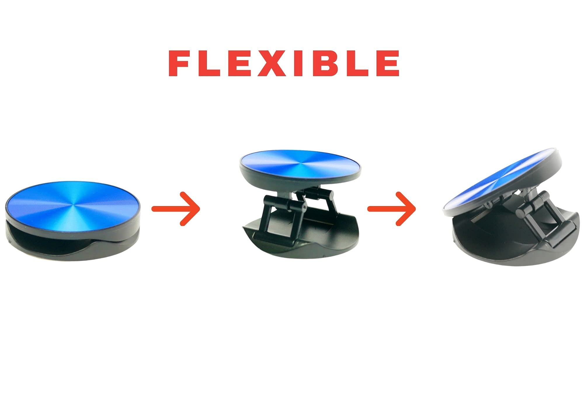 Finger Phone Grip Holder for iPhone & Samsung - Adjustable Phone Stand for Desk, Car & Home Use - Anti-Slip Phone Socket (Blue) - Perfect for Watching Videos, Taking Selfies & Hands-Free Calling