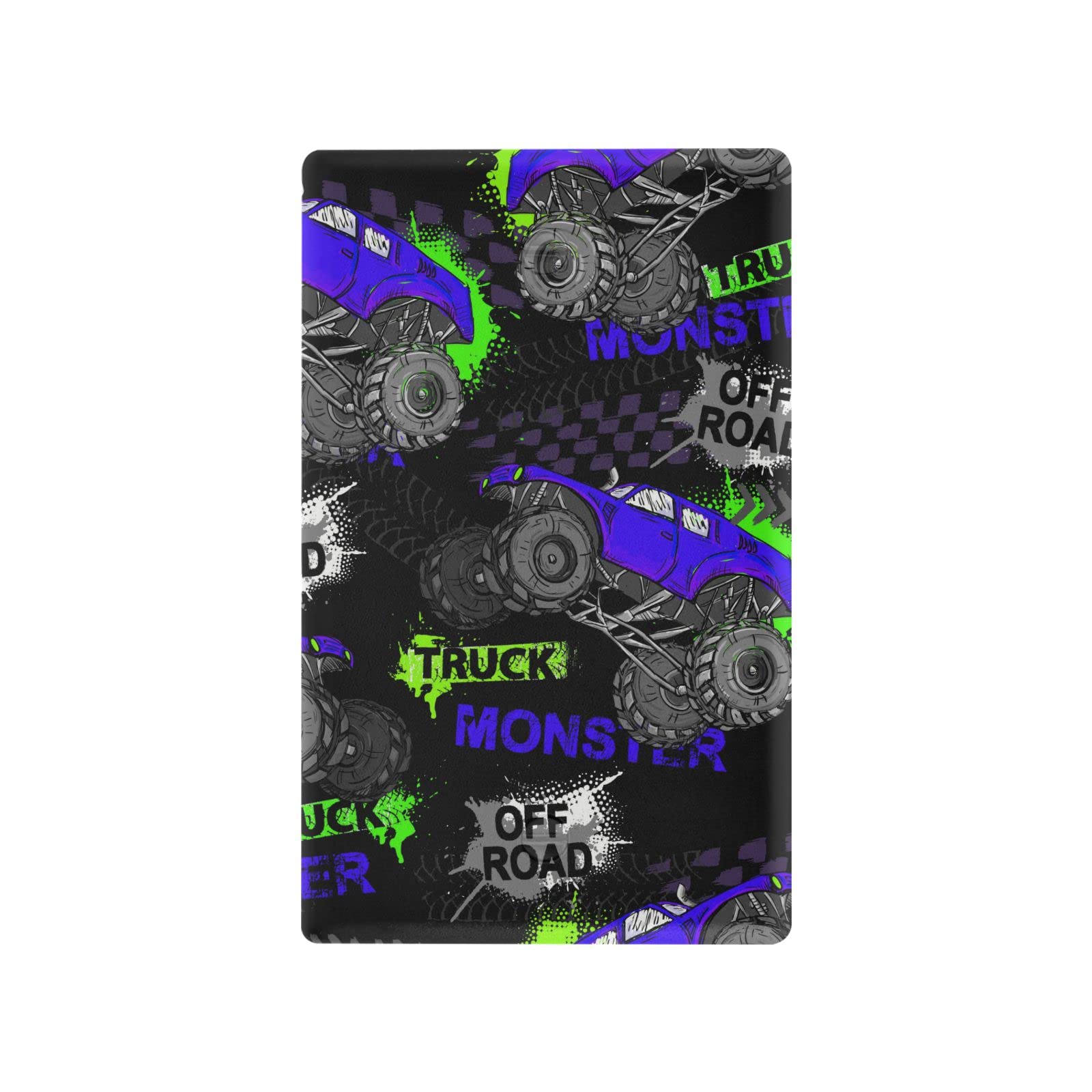 Glaphy Monster Truck Purple Light Switch Plate Cover - Blank Outlet Cover for Home & Bedroom Decor - Perfect for Kids' Rooms, Playrooms, and Themed Nursery Decor